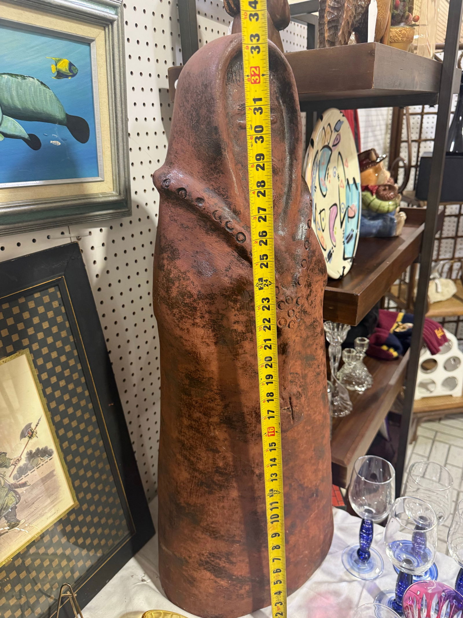 Vintage Large Clay Eskimo Sculpture - 5