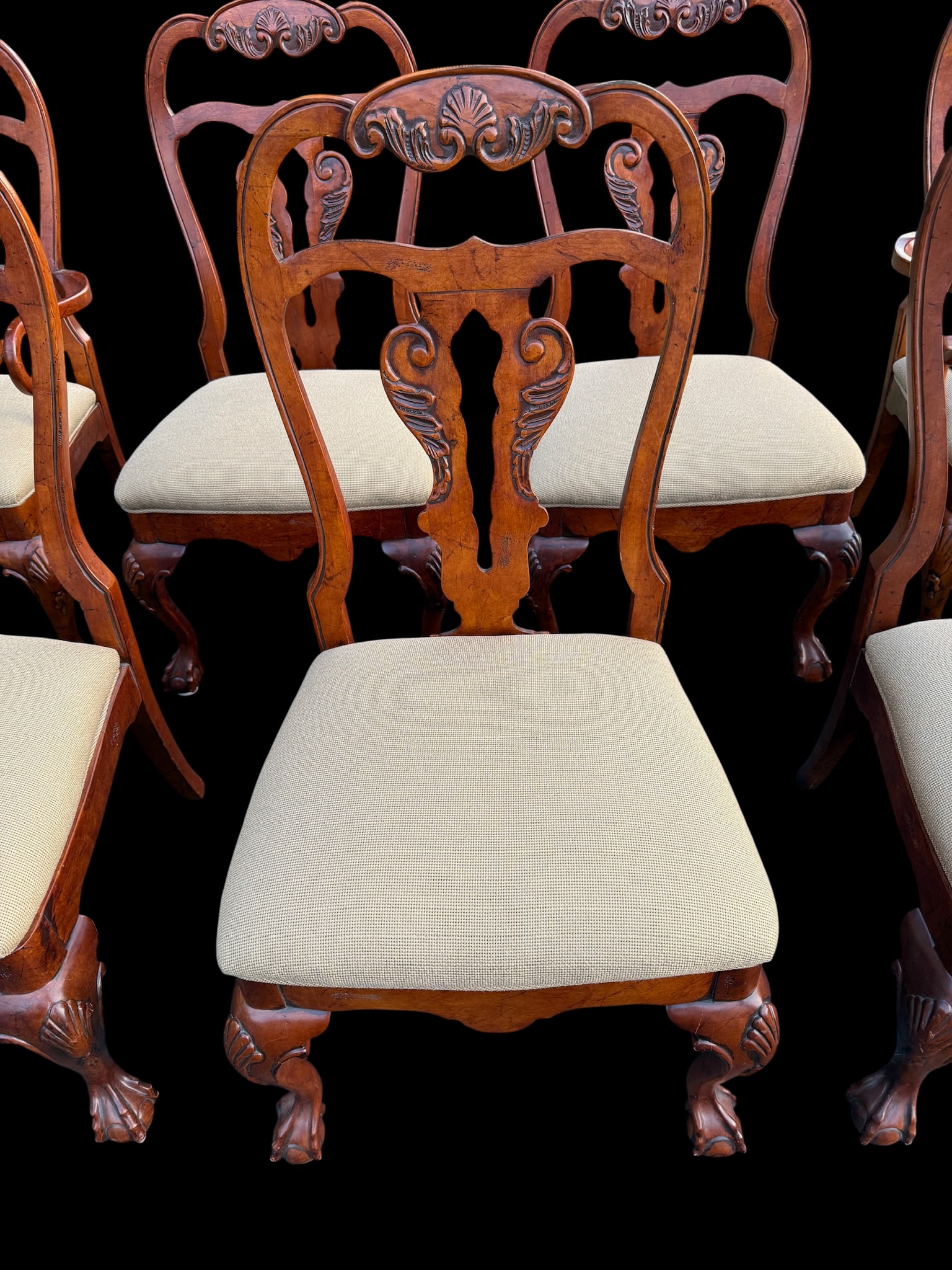 Late 20th Century Attributed to Hickory White Hampton Collection Dining Chairs - Set of 8 - 10
