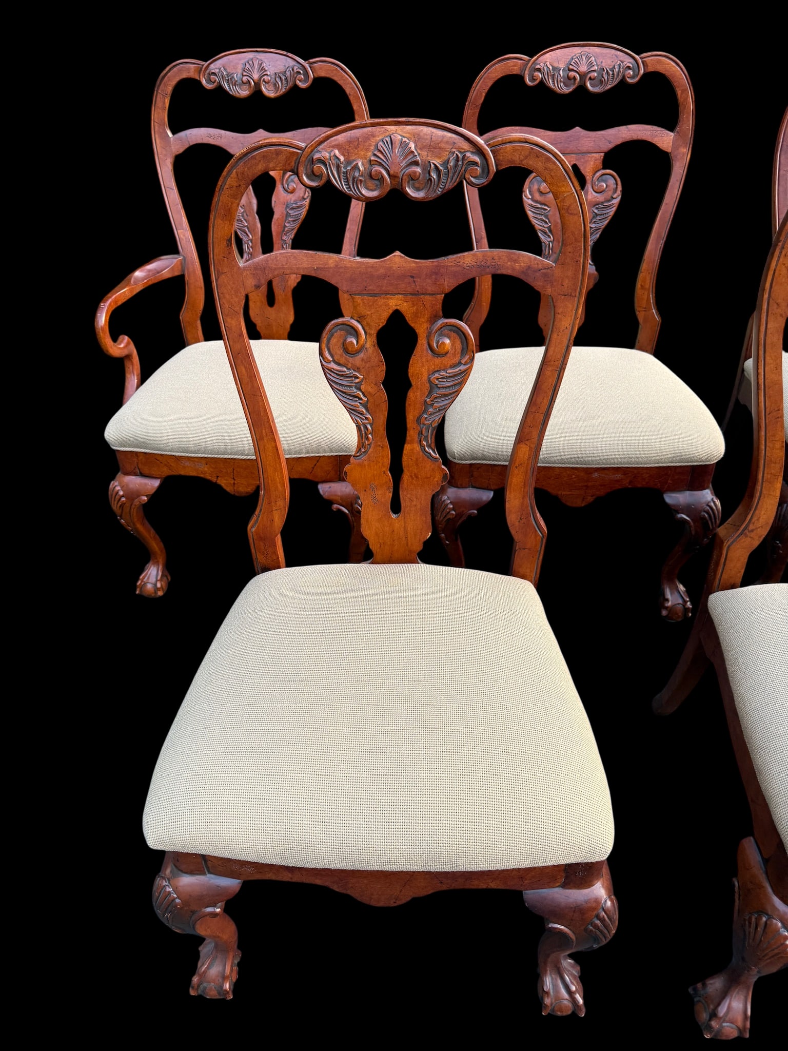 Late 20th Century Attributed to Hickory White Hampton Collection Dining Chairs - Set of 8 - 12