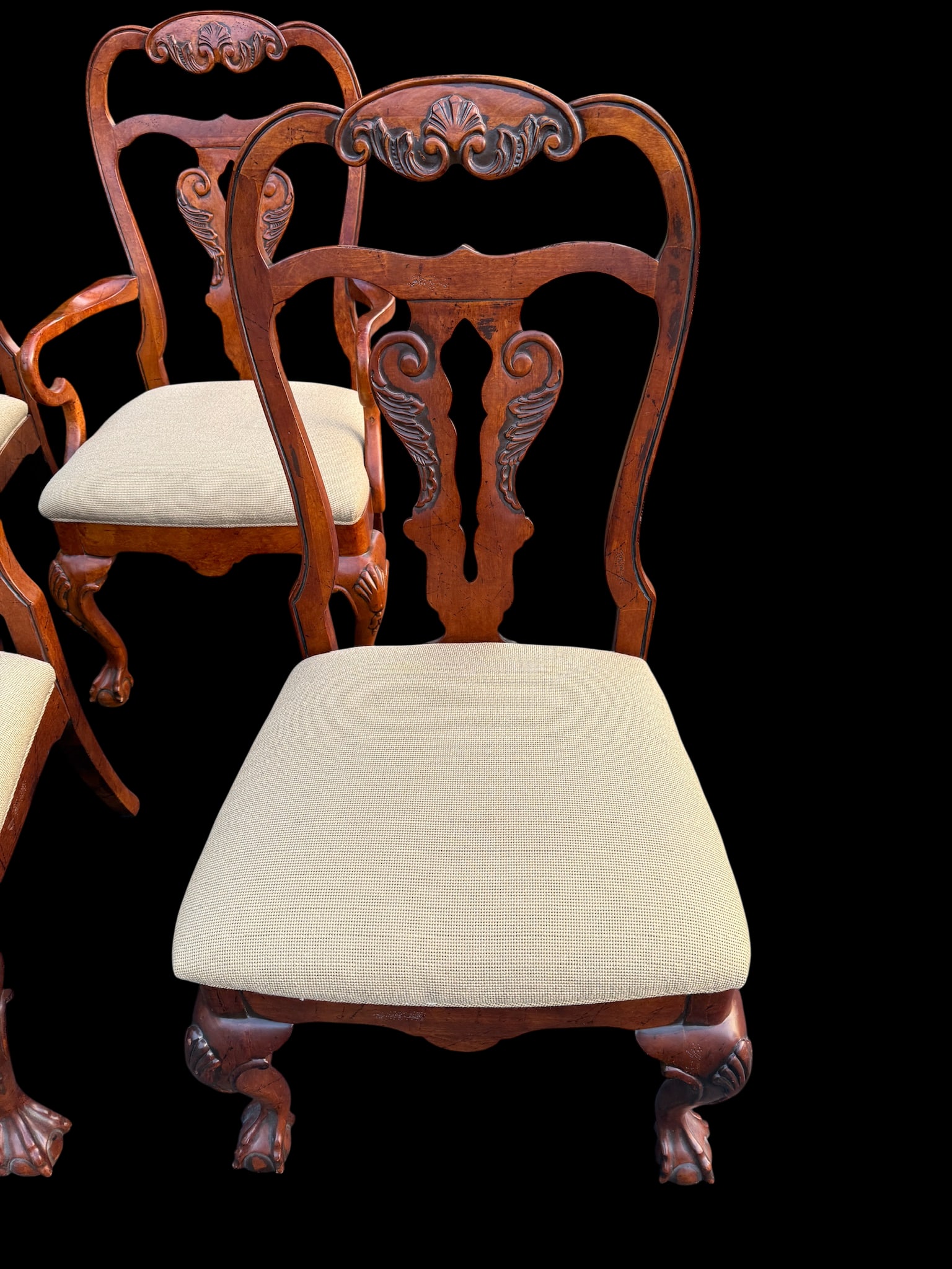 Late 20th Century Attributed to Hickory White Hampton Collection Dining Chairs - Set of 8 - 14