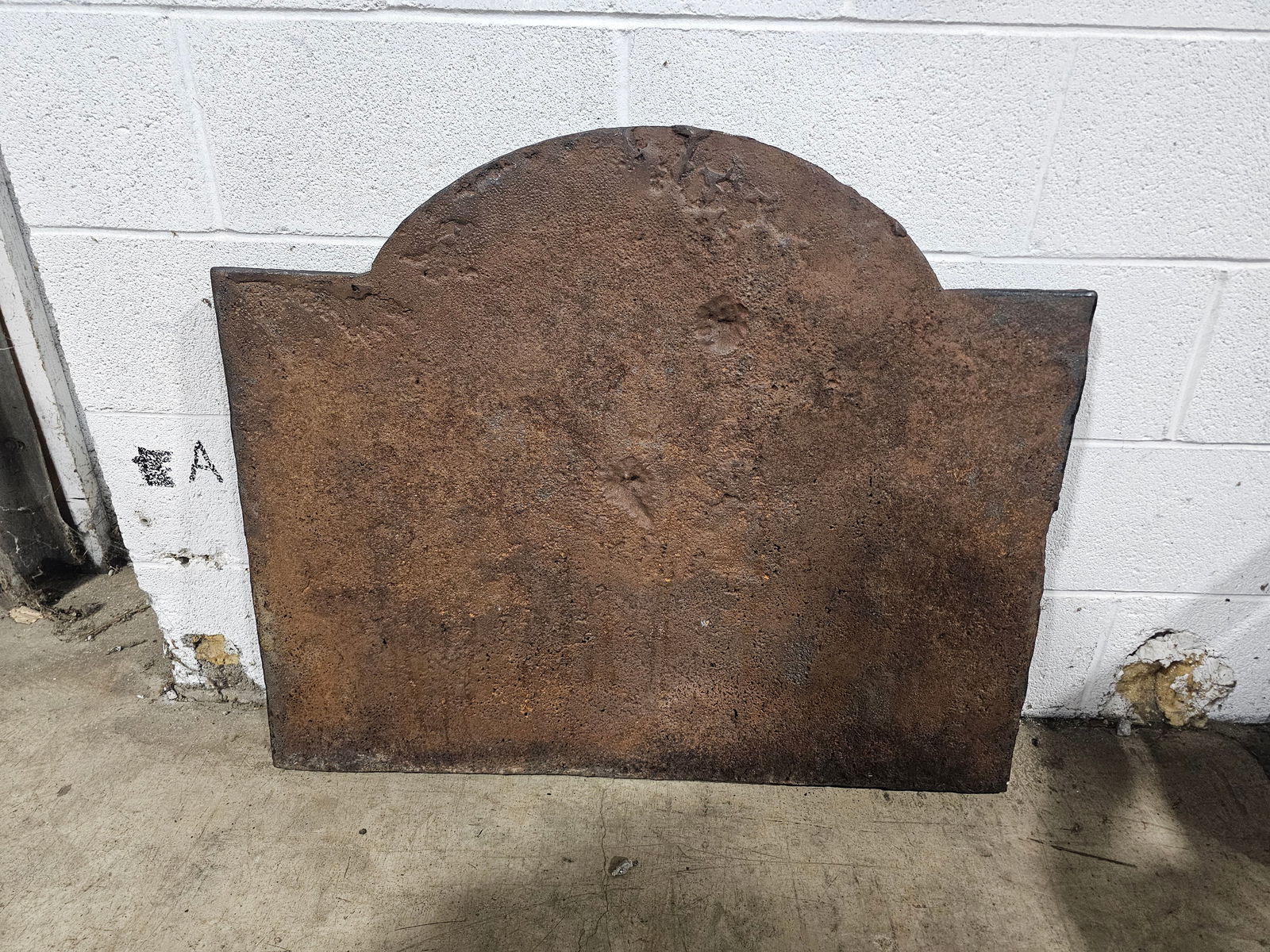 Antique 17th Century Large Charles Rex Cast Iron Fireback Oak Tree King Charles II - 10