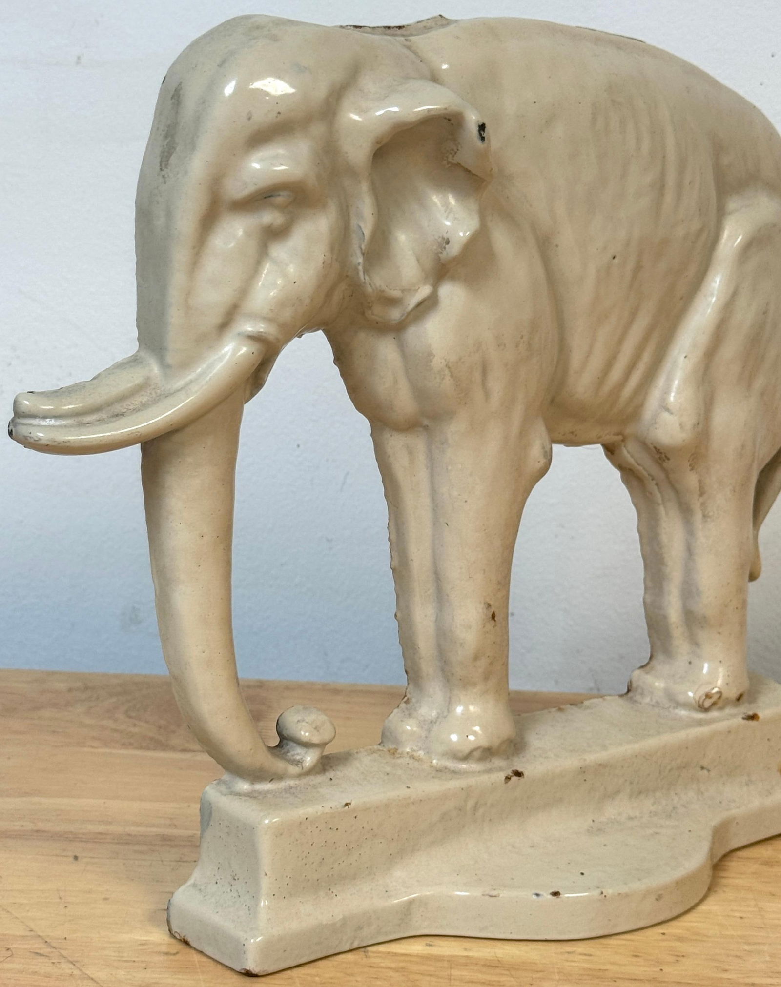 Rare 19th Century English Enamelled Cast Iron Doorstop of Jumbo the Elephant - 13