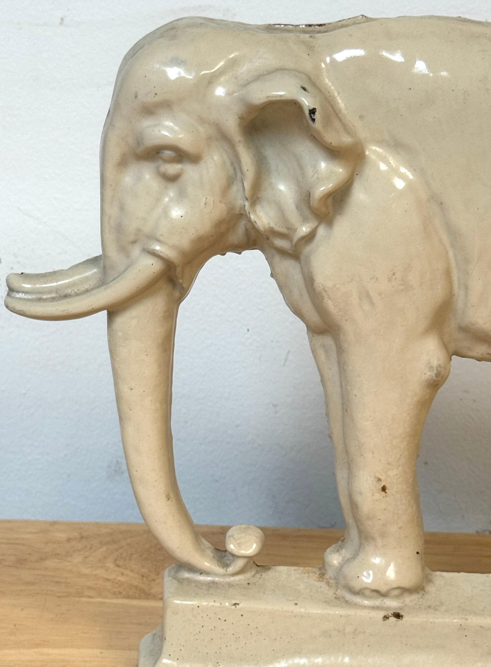 Rare 19th Century English Enamelled Cast Iron Doorstop of Jumbo the Elephant - 4