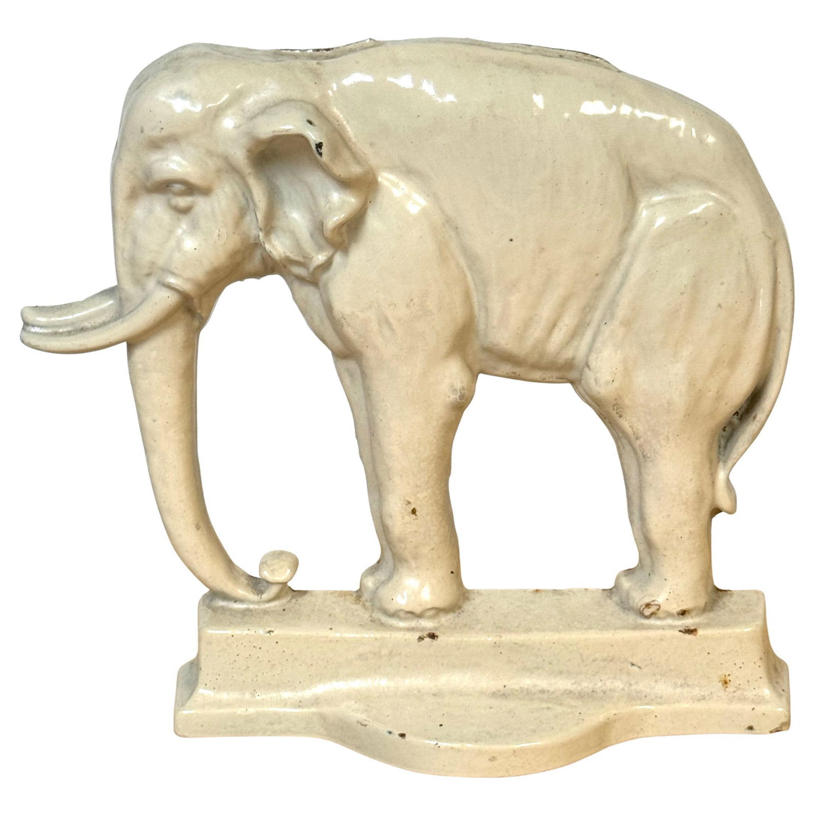 Rare 19th Century English Enamelled Cast Iron Doorstop of Jumbo the Elephant - 5