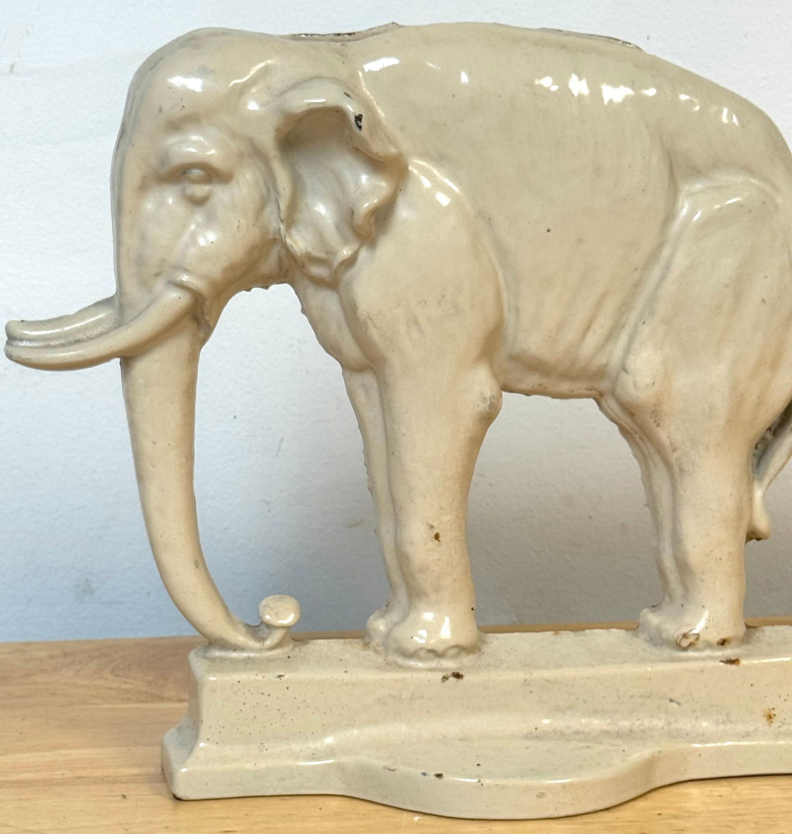 Rare 19th Century English Enamelled Cast Iron Doorstop of Jumbo the Elephant - 7