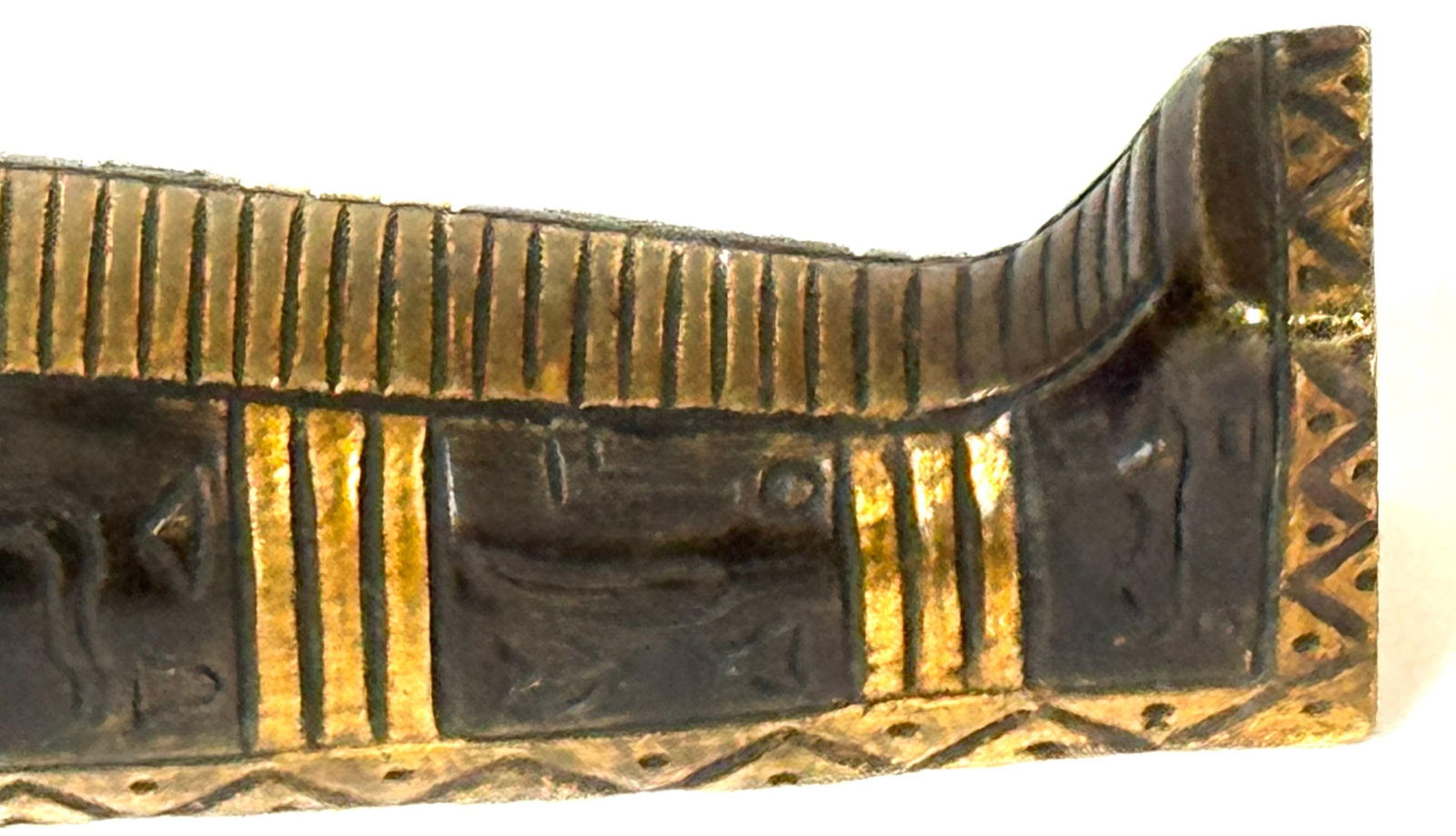 19th C. French Empire or Napoléon III Patinated & Gilt Bronze Sarcophagus Mount - 16