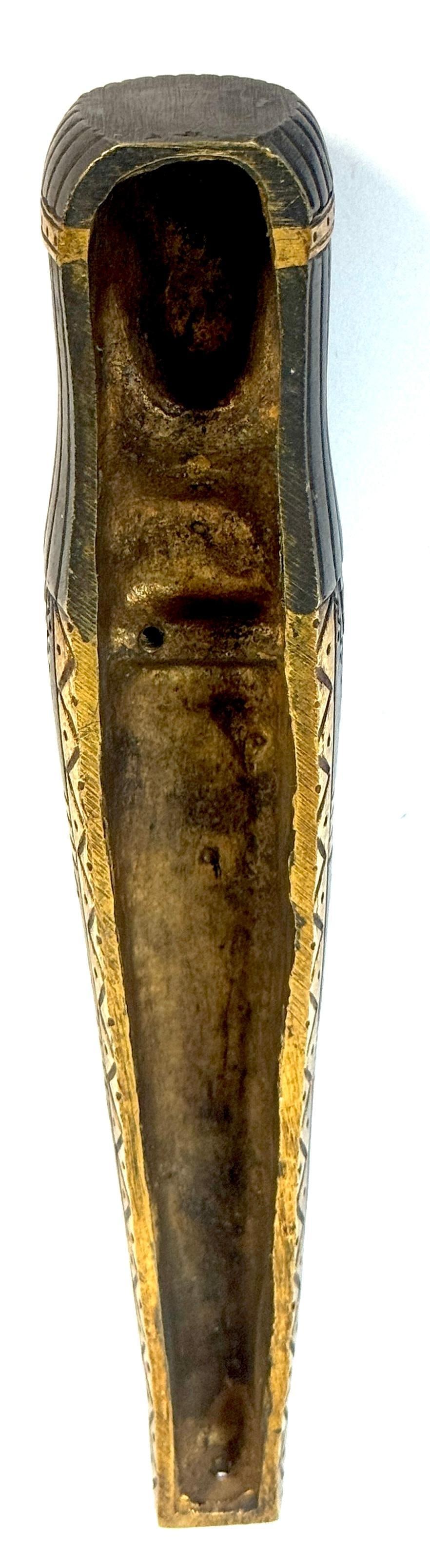 19th C. French Empire or Napoléon III Patinated & Gilt Bronze Sarcophagus Mount - 5