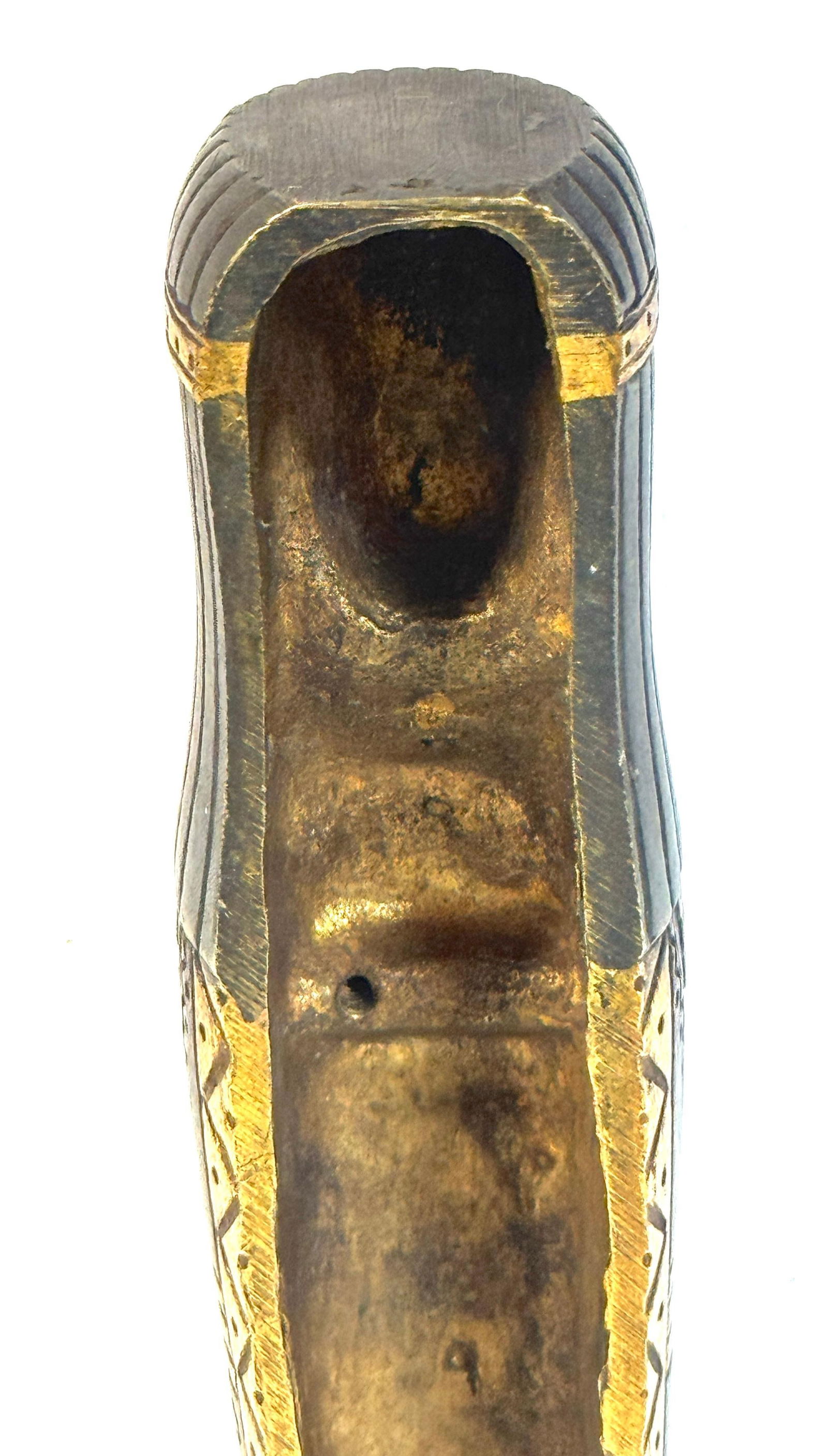 19th C. French Empire or Napoléon III Patinated & Gilt Bronze Sarcophagus Mount - 6