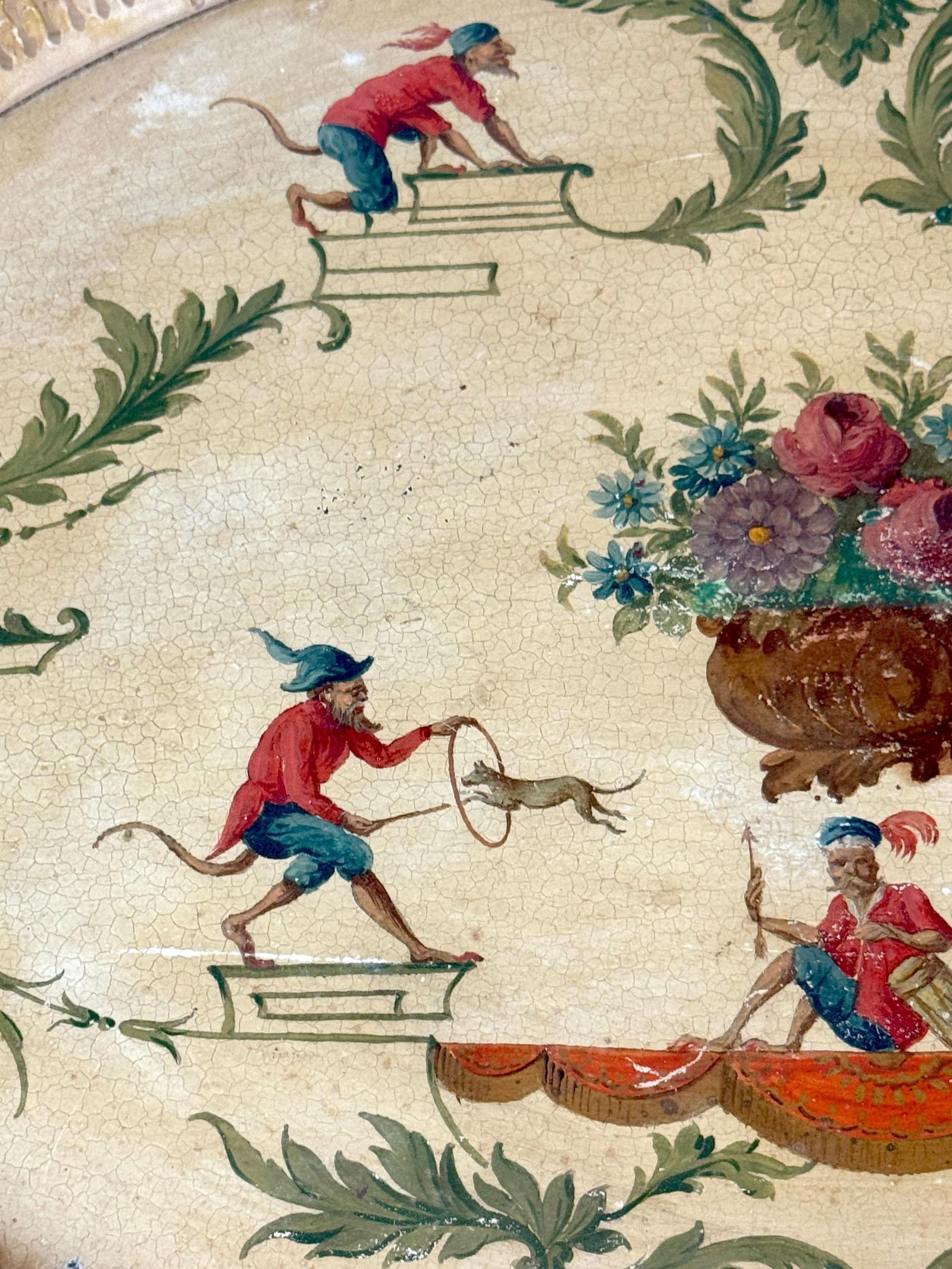 Regency Painted Tole Tray with Chinoiserie Decoration, English or French - 13