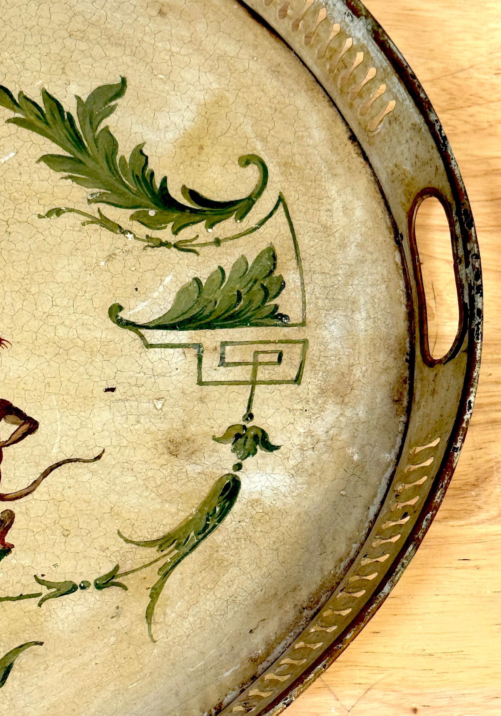 Regency Painted Tole Tray with Chinoiserie Decoration, English or French - 15