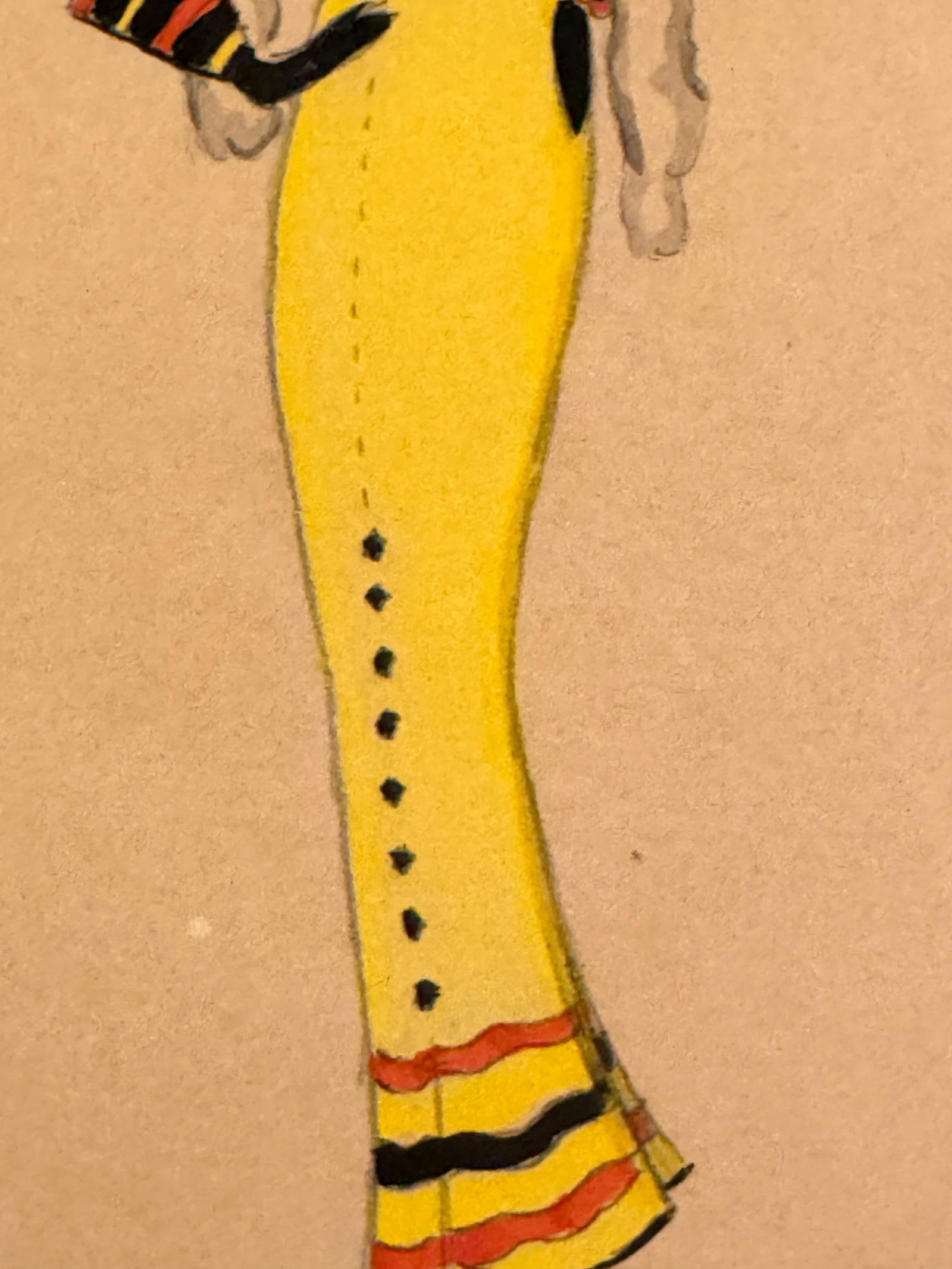 Mid 20th Century Wayne Benter Jung, Fashion Sketch of Josephine Baker, Post WWII - 14