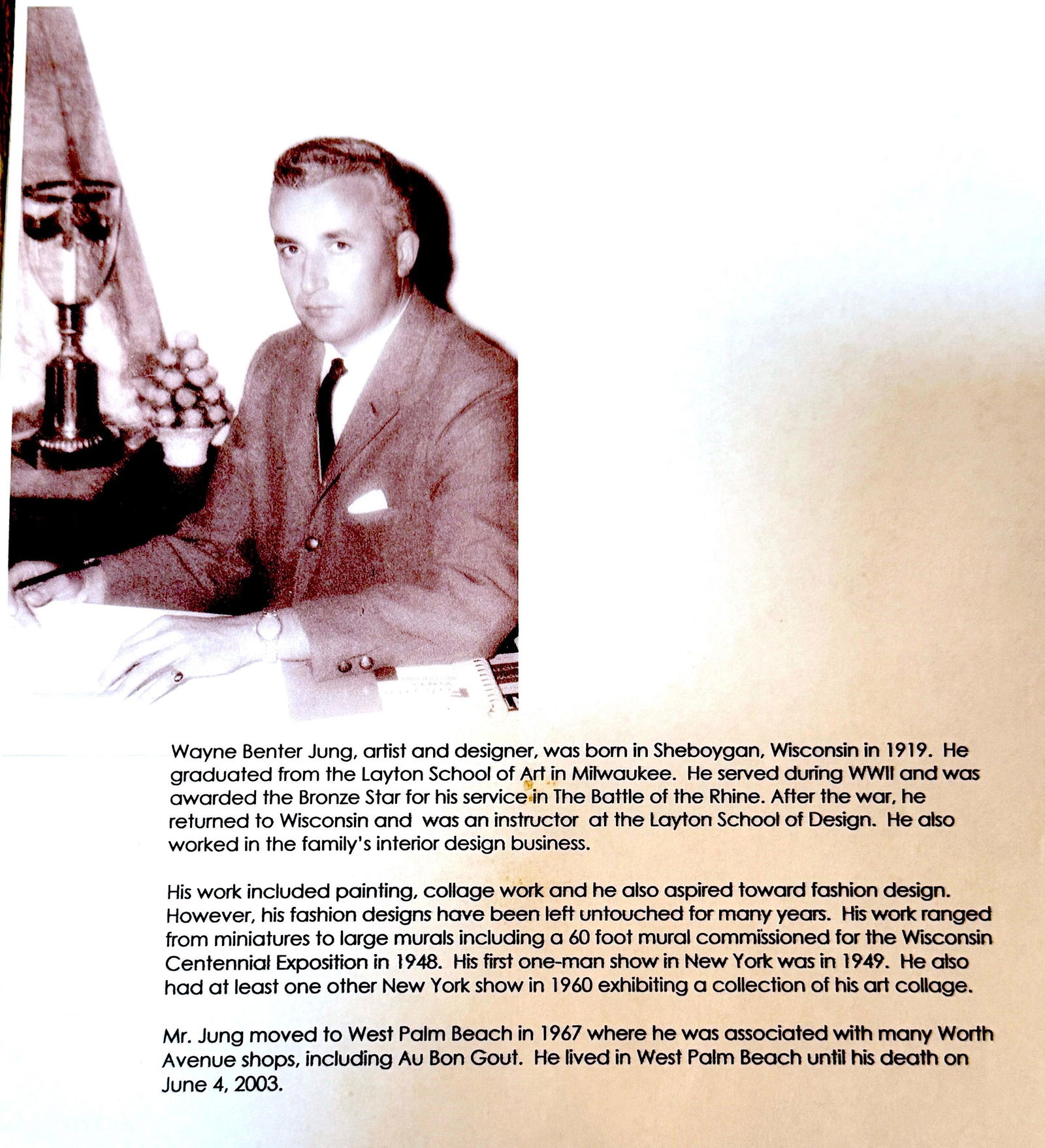 Mid 20th Century Wayne Benter Jung, Fashion Sketch of Josephine Baker, Post WWII - 17