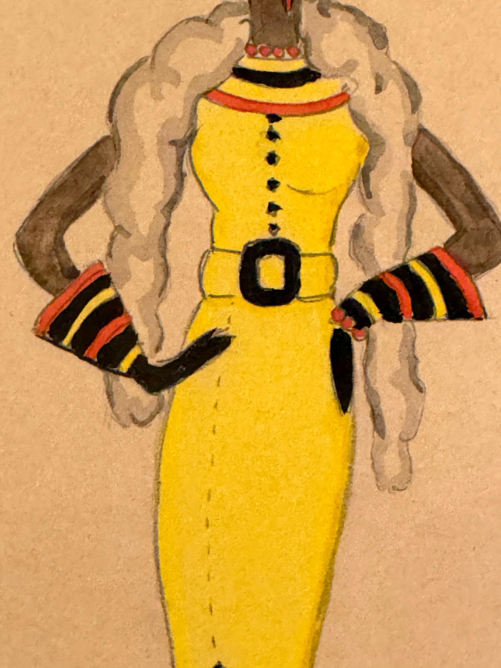 Mid 20th Century Wayne Benter Jung, Fashion Sketch of Josephine Baker, Post WWII - 9