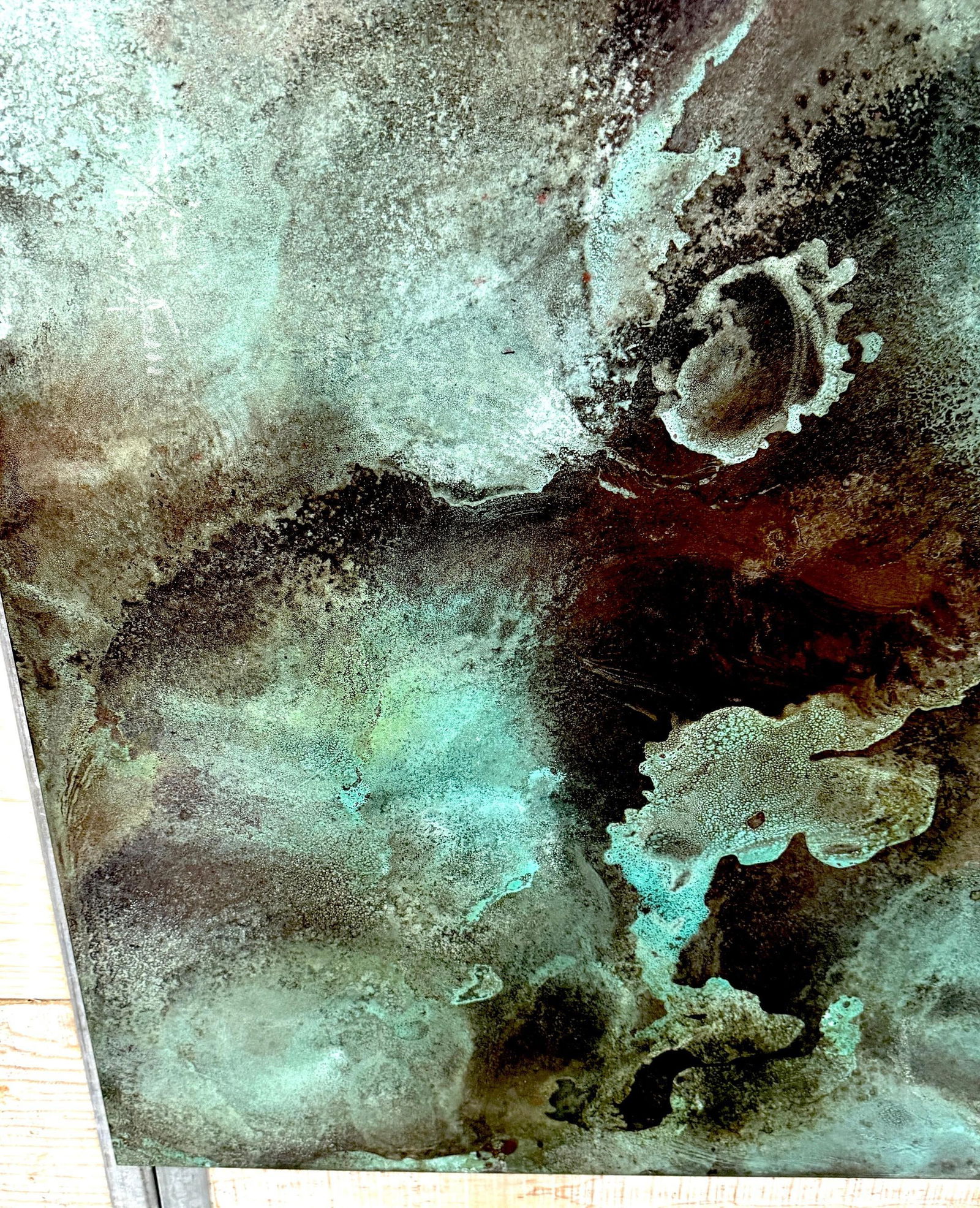 Treloar, Shallow Water, Verdigris-Patinated Copper Panel, No. 3000/c, 36" x 44" - 10