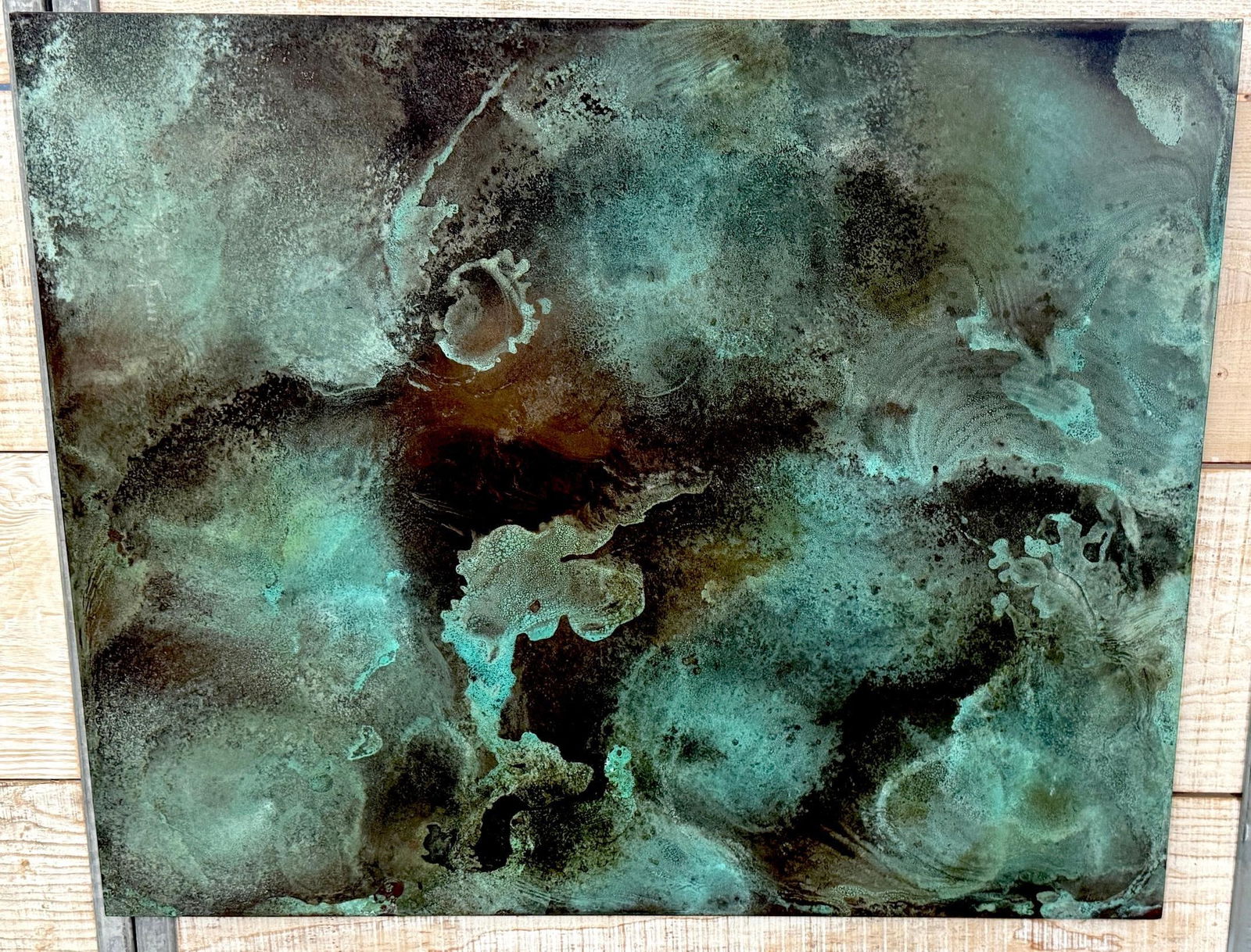Treloar, Shallow Water, Verdigris-Patinated Copper Panel, No. 3000/c, 36" x 44" - 11