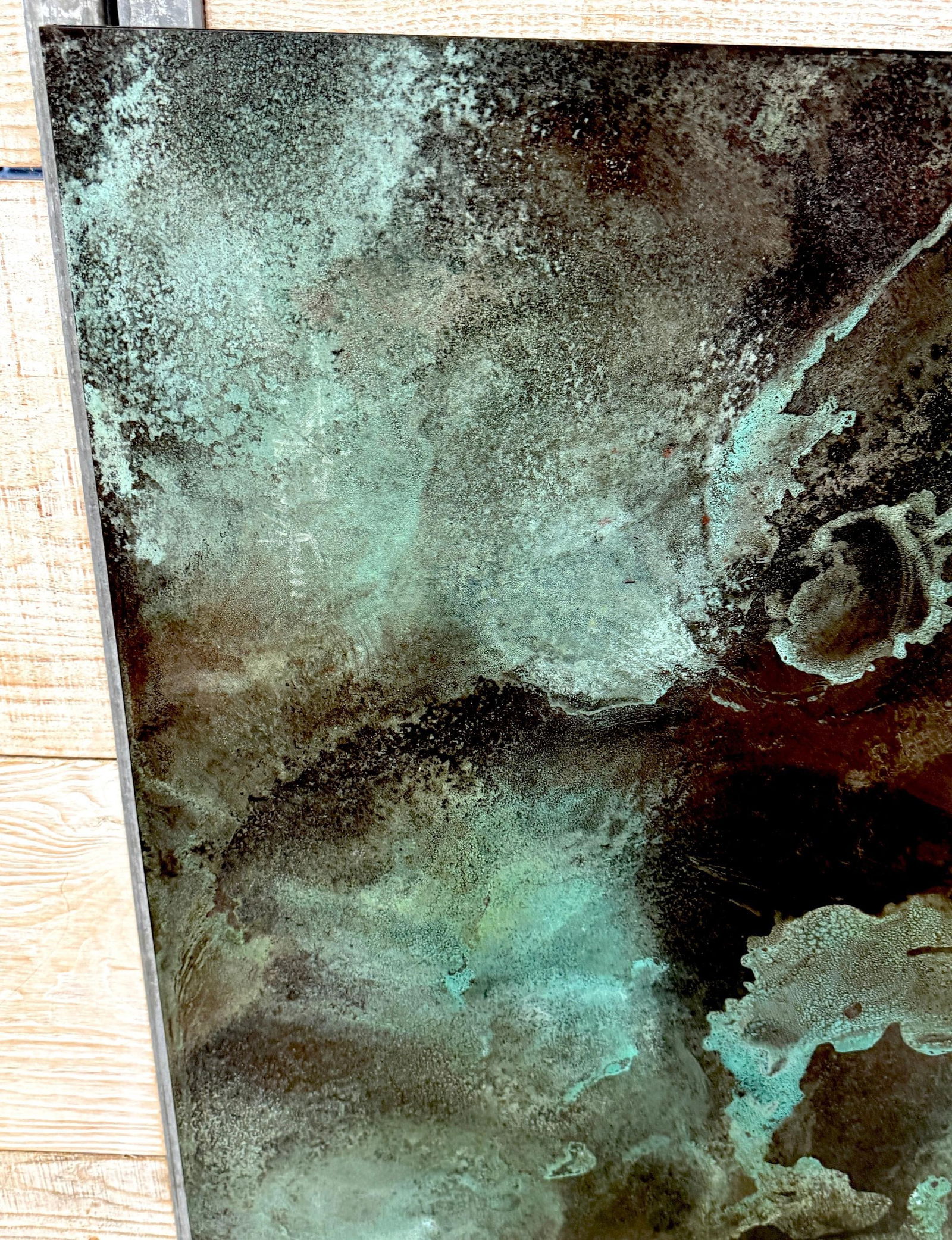 Treloar, Shallow Water, Verdigris-Patinated Copper Panel, No. 3000/c, 36" x 44" - 13