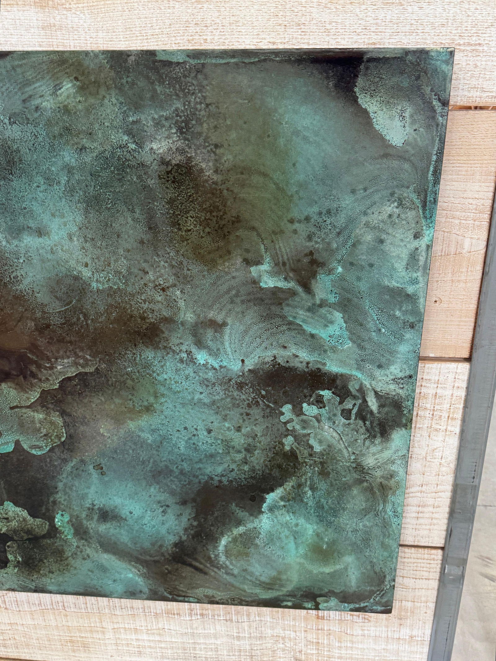 Treloar, Shallow Water, Verdigris-Patinated Copper Panel, No. 3000/c, 36" x 44" - 16