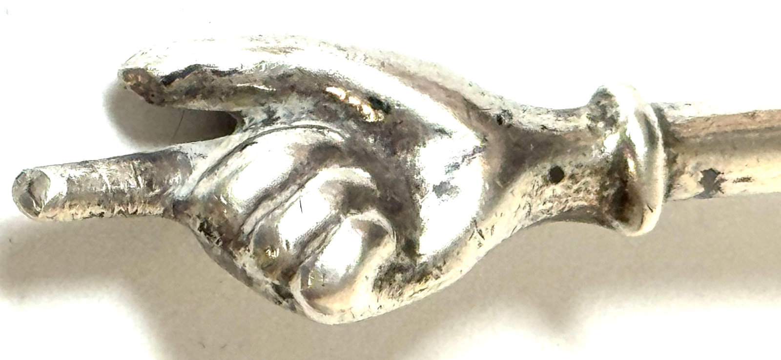 Eastern European Silver Torah Pointer (Yad) with Hebrew Inscription, 1880-1920 - 17