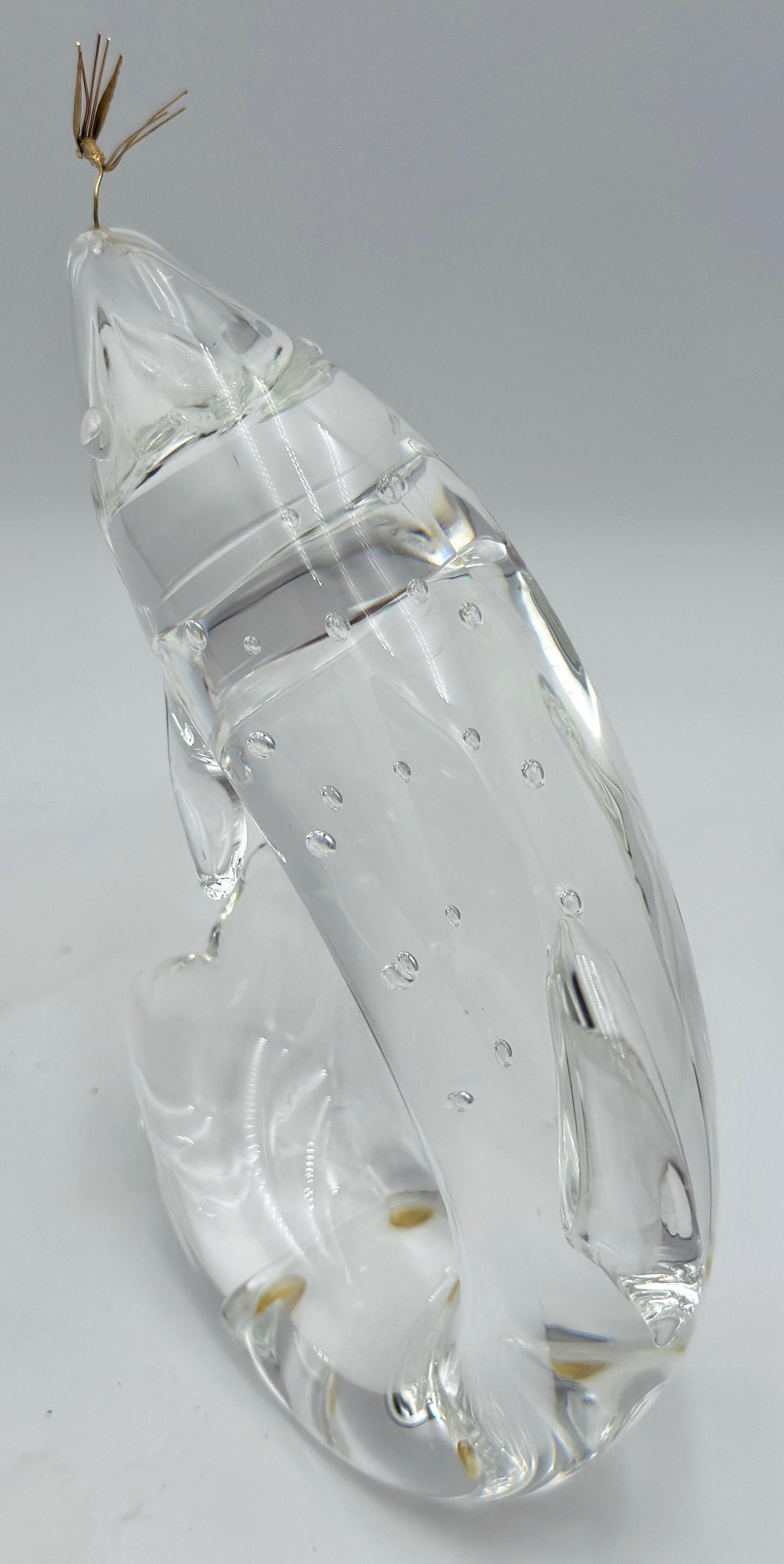 Steuben Glass & 18K Gold "Trout & Fly" by James Houston, Introduced 1966 - 4