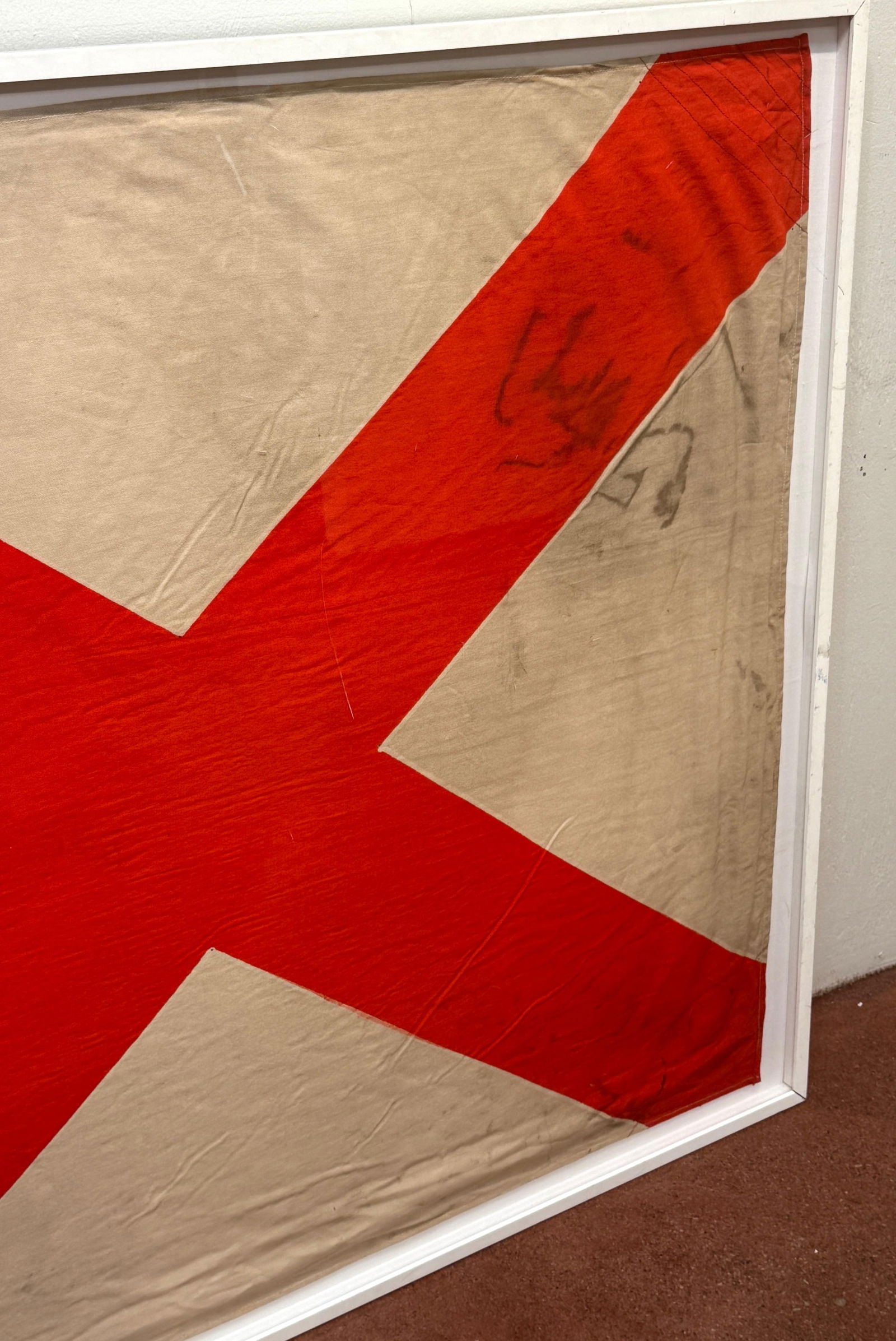 Large Early Alabama State Flag, Cotton Bunting, 1895–1918 Spanish–American War - 14