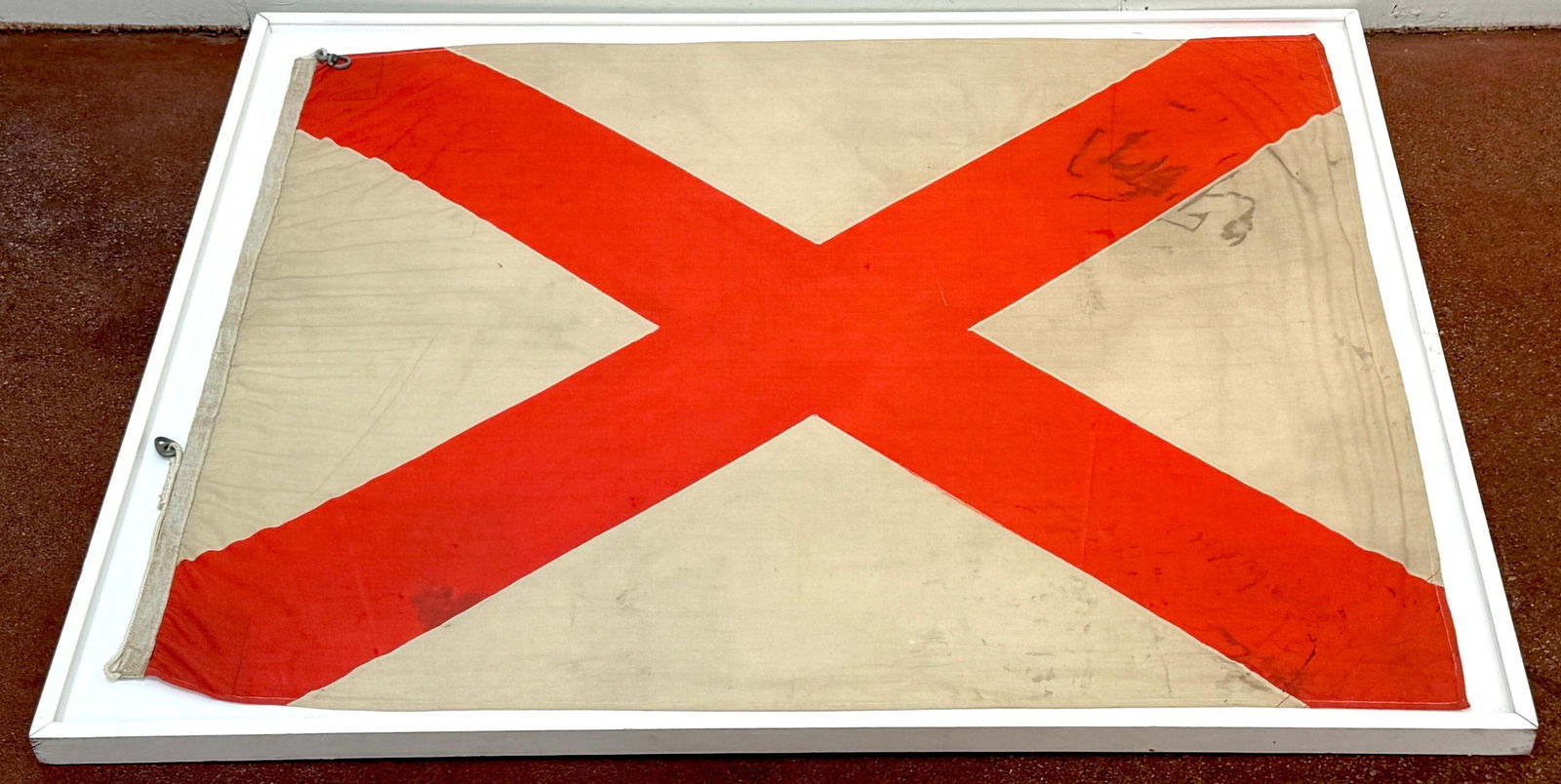 Large Early Alabama State Flag, Cotton Bunting, 1895–1918 Spanish–American War - 16