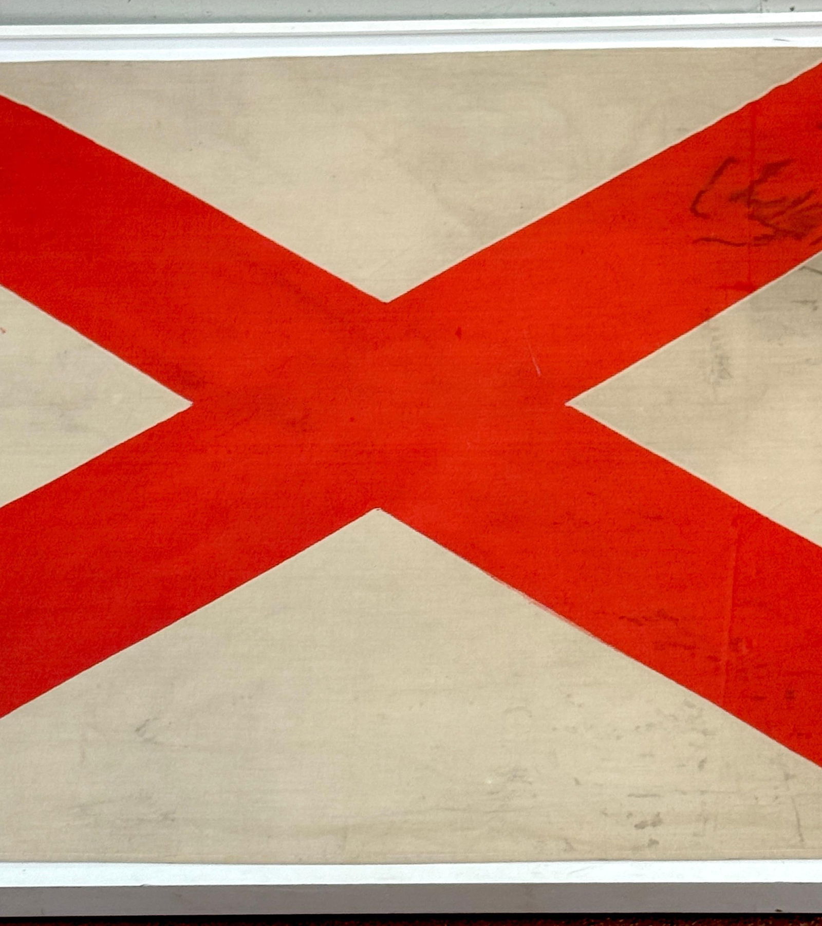 Large Early Alabama State Flag, Cotton Bunting, 1895–1918 Spanish–American War - 18