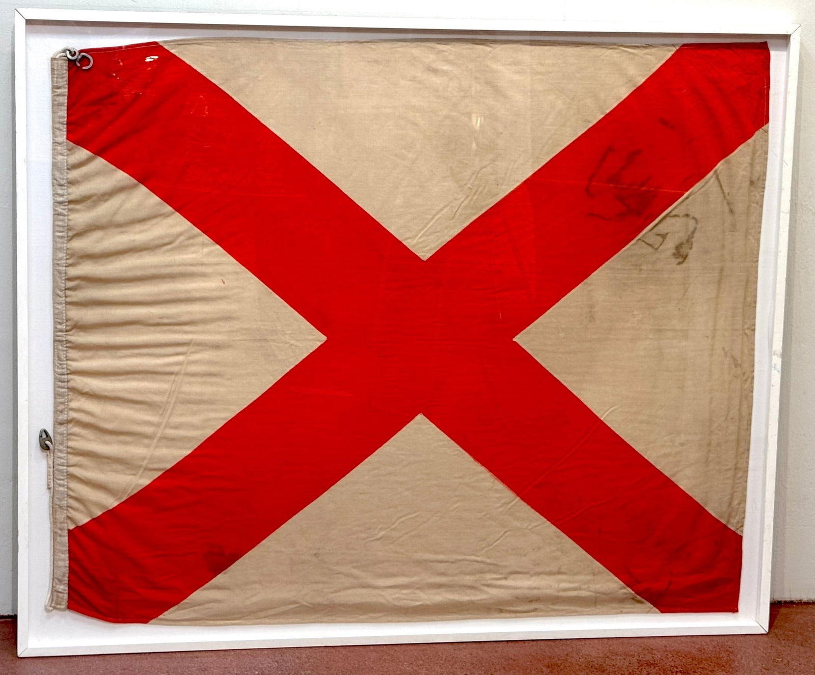 Large Early Alabama State Flag, Cotton Bunting, 1895–1918 Spanish–American War - 2