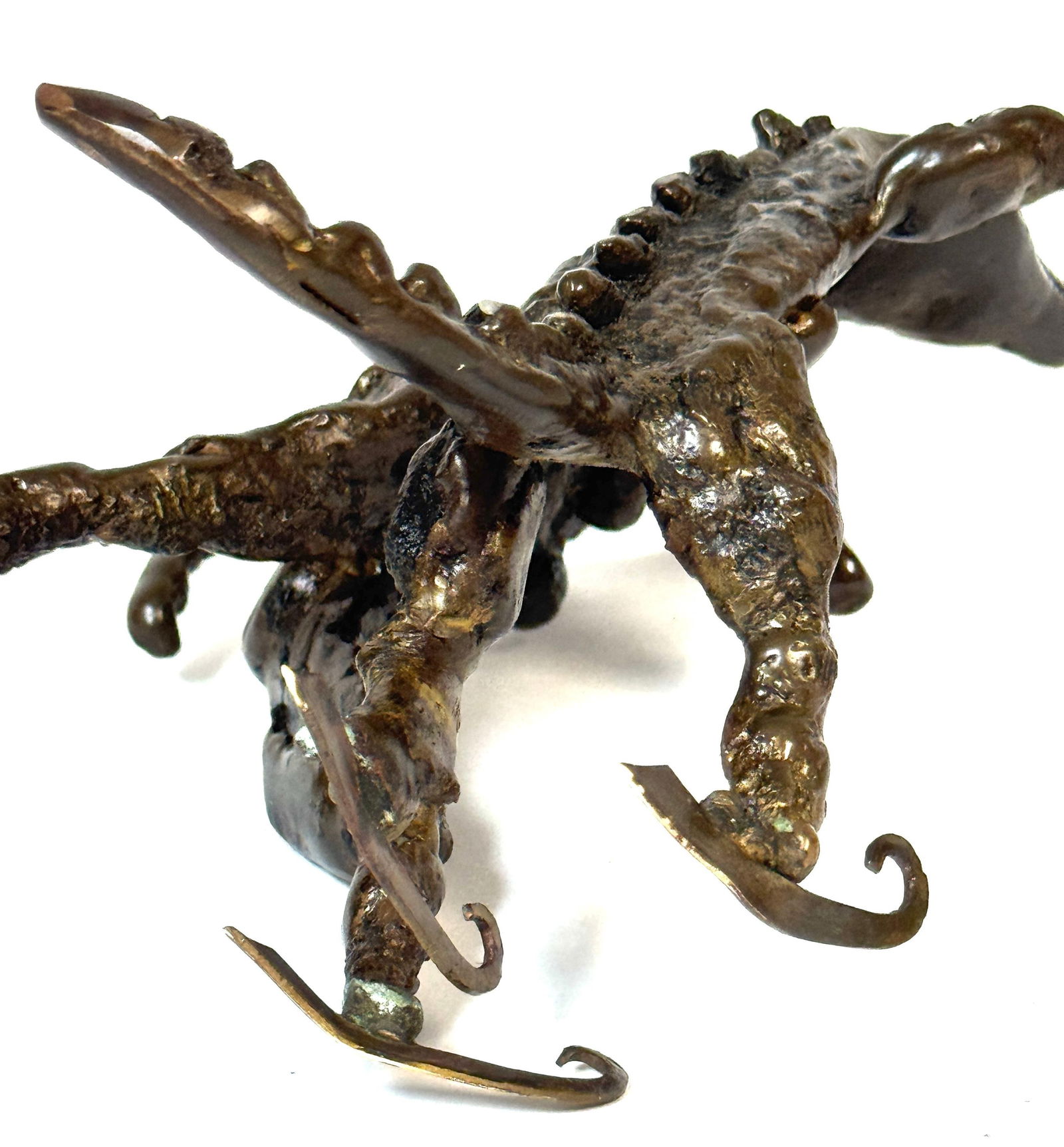 Surrealist Bronze Sculpture of a Woman and Alligator on Skates - 10