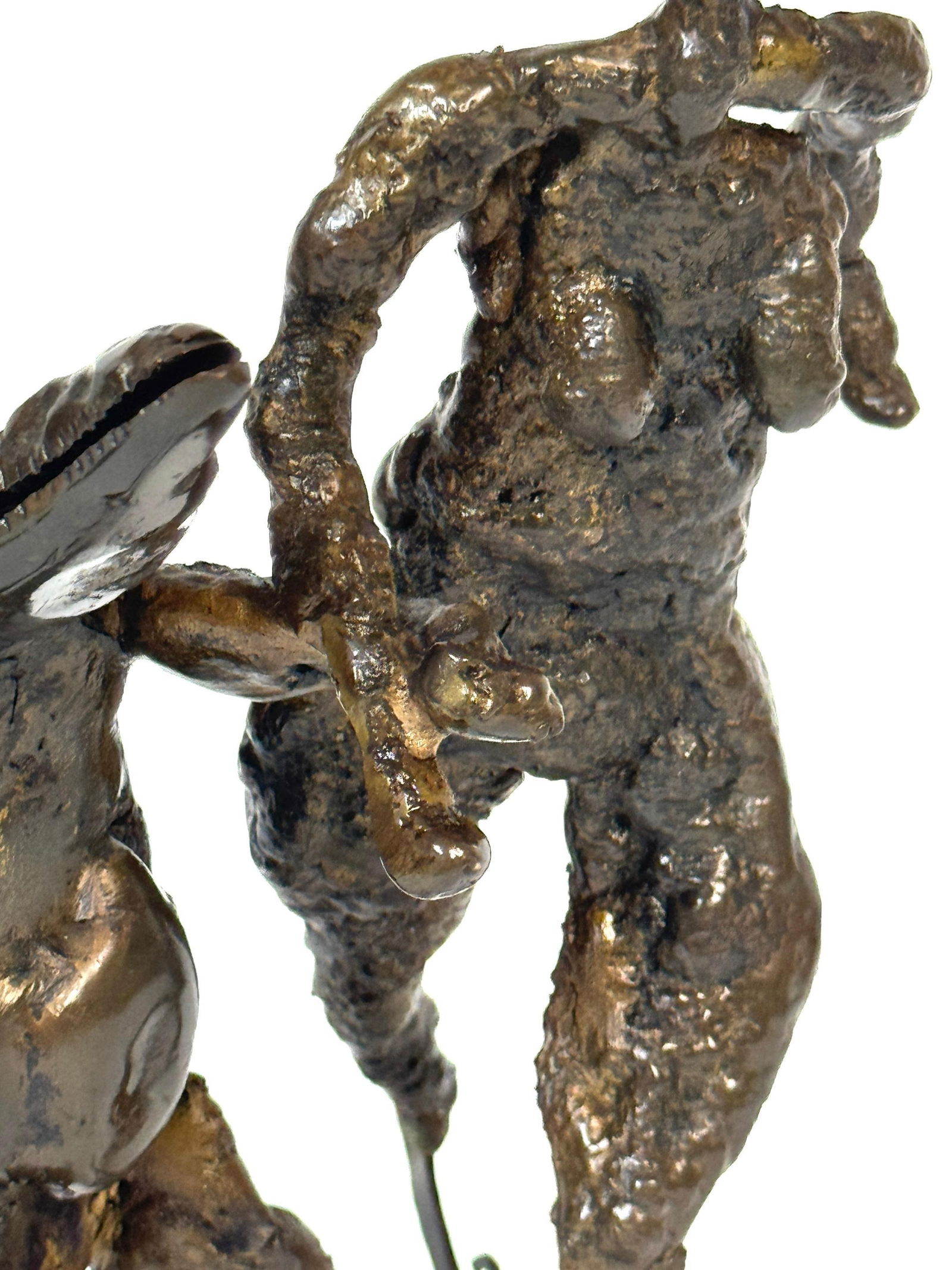 Surrealist Bronze Sculpture of a Woman and Alligator on Skates - 13