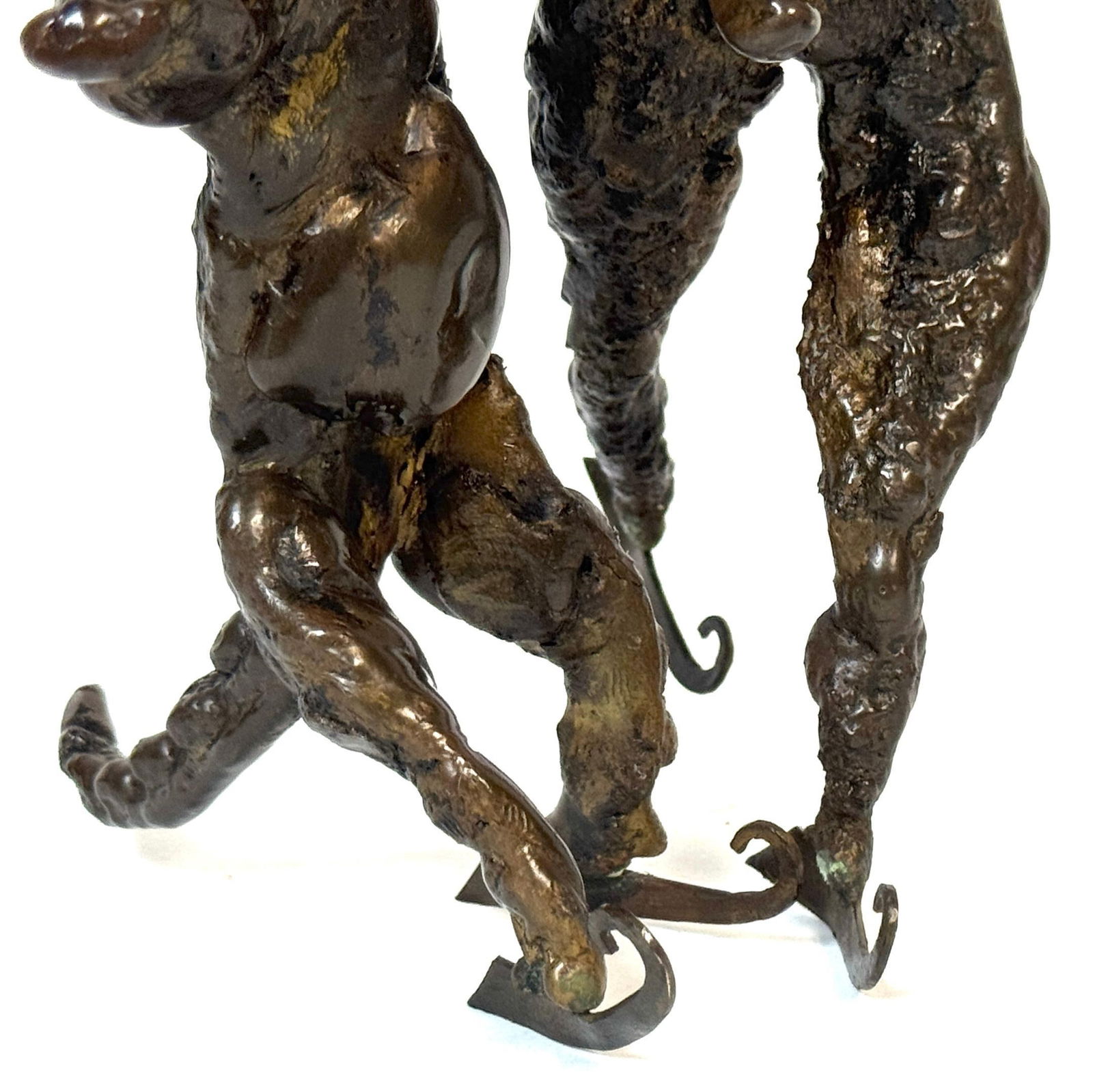 Surrealist Bronze Sculpture of a Woman and Alligator on Skates - 15