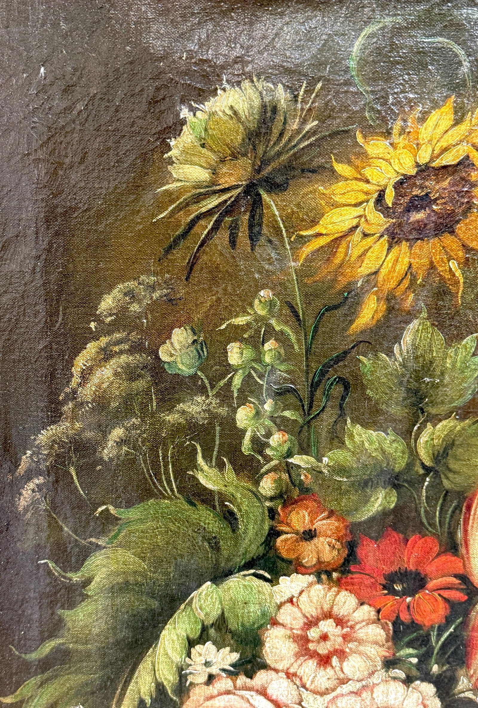 Antique Dutch Floral Still Life Signed "A. van Sijnkens", 19th C or Older - 12