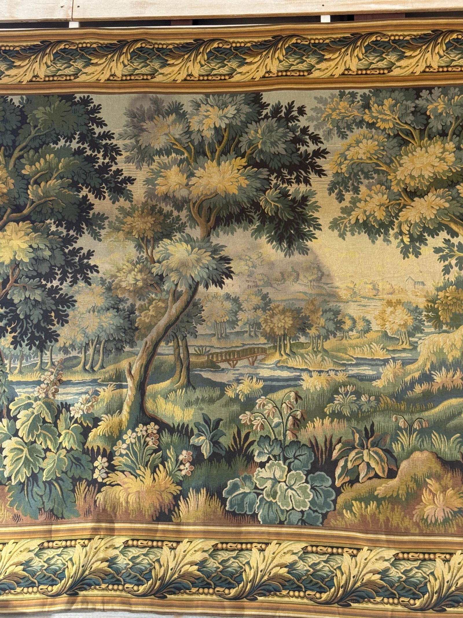Monumental French Aubusson-Style Verdure Tapestry by Les Tapisseries d'Halluin - 14