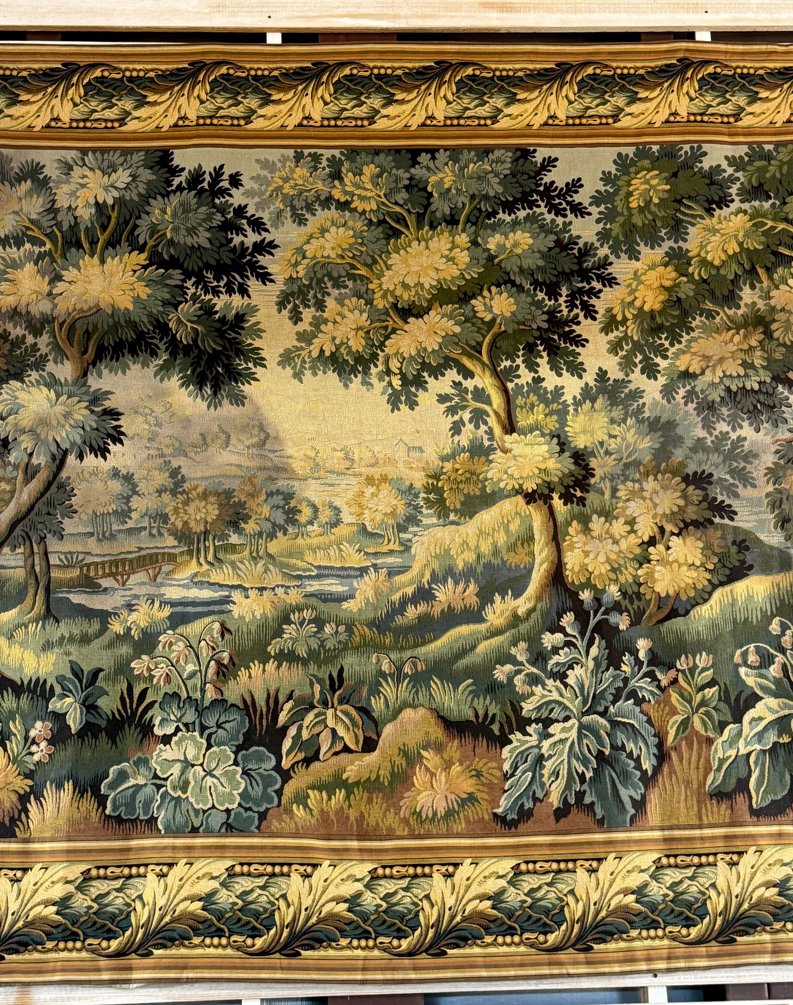 Monumental French Aubusson-Style Verdure Tapestry by Les Tapisseries d'Halluin - 16