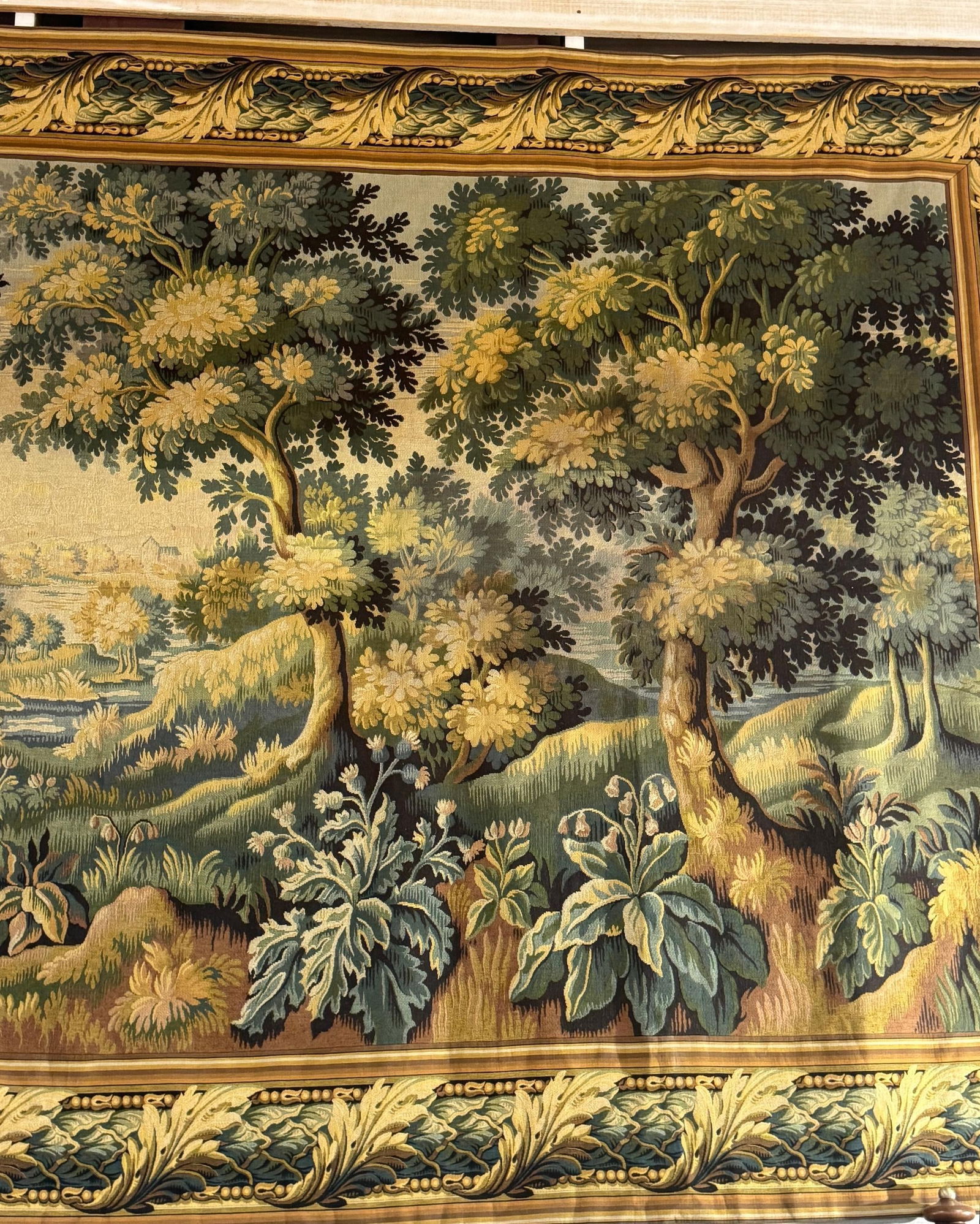 Monumental French Aubusson-Style Verdure Tapestry by Les Tapisseries d'Halluin - 17