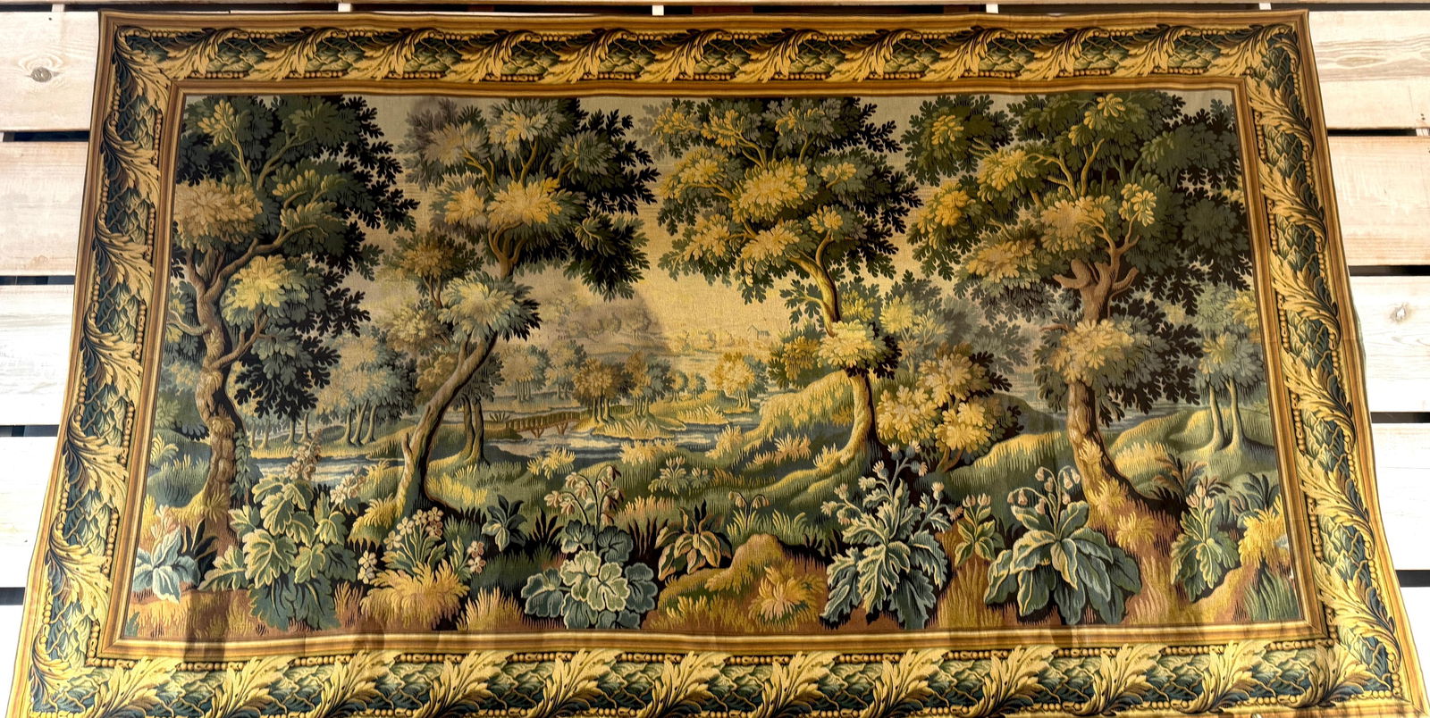 Monumental French Aubusson-Style Verdure Tapestry by Les Tapisseries d'Halluin - 2