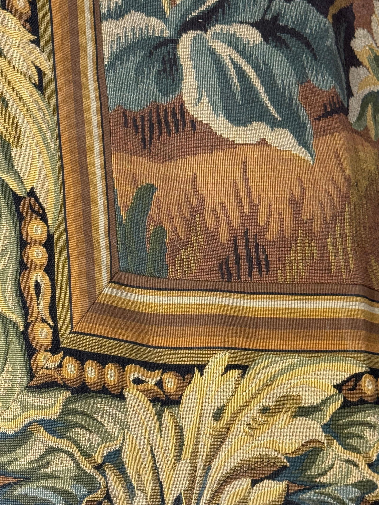 Monumental French Aubusson-Style Verdure Tapestry by Les Tapisseries d'Halluin - 5