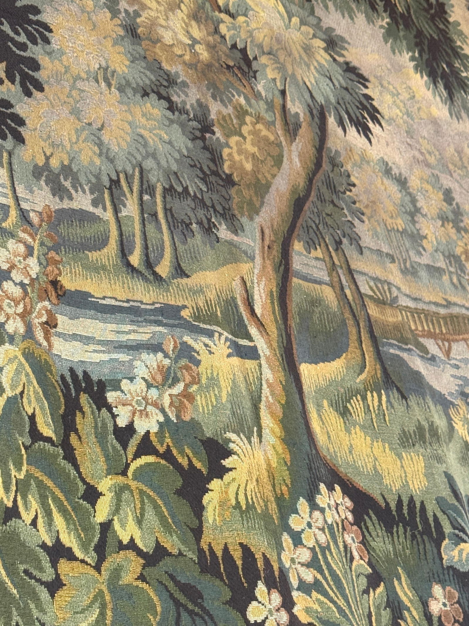 Monumental French Aubusson-Style Verdure Tapestry by Les Tapisseries d'Halluin - 7