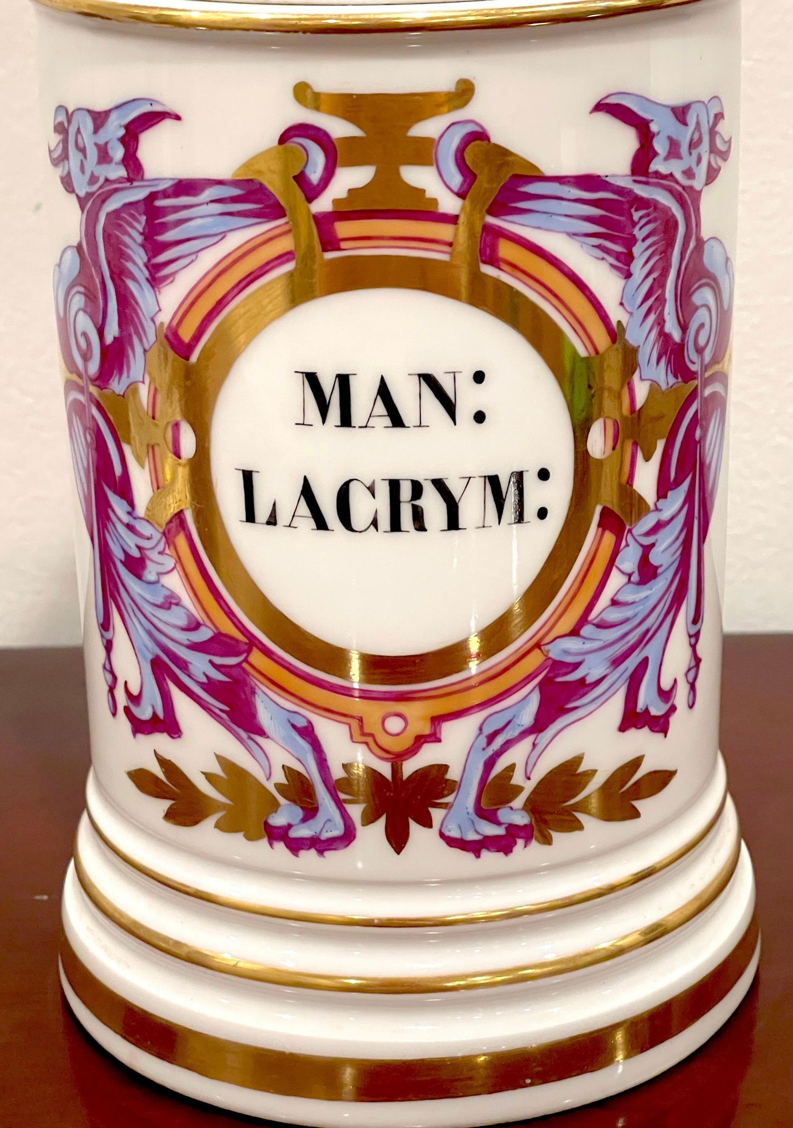 Pair of Neoclassical Apothecary Jars by Maison A Collin Porcelaines & Cristaux - 9