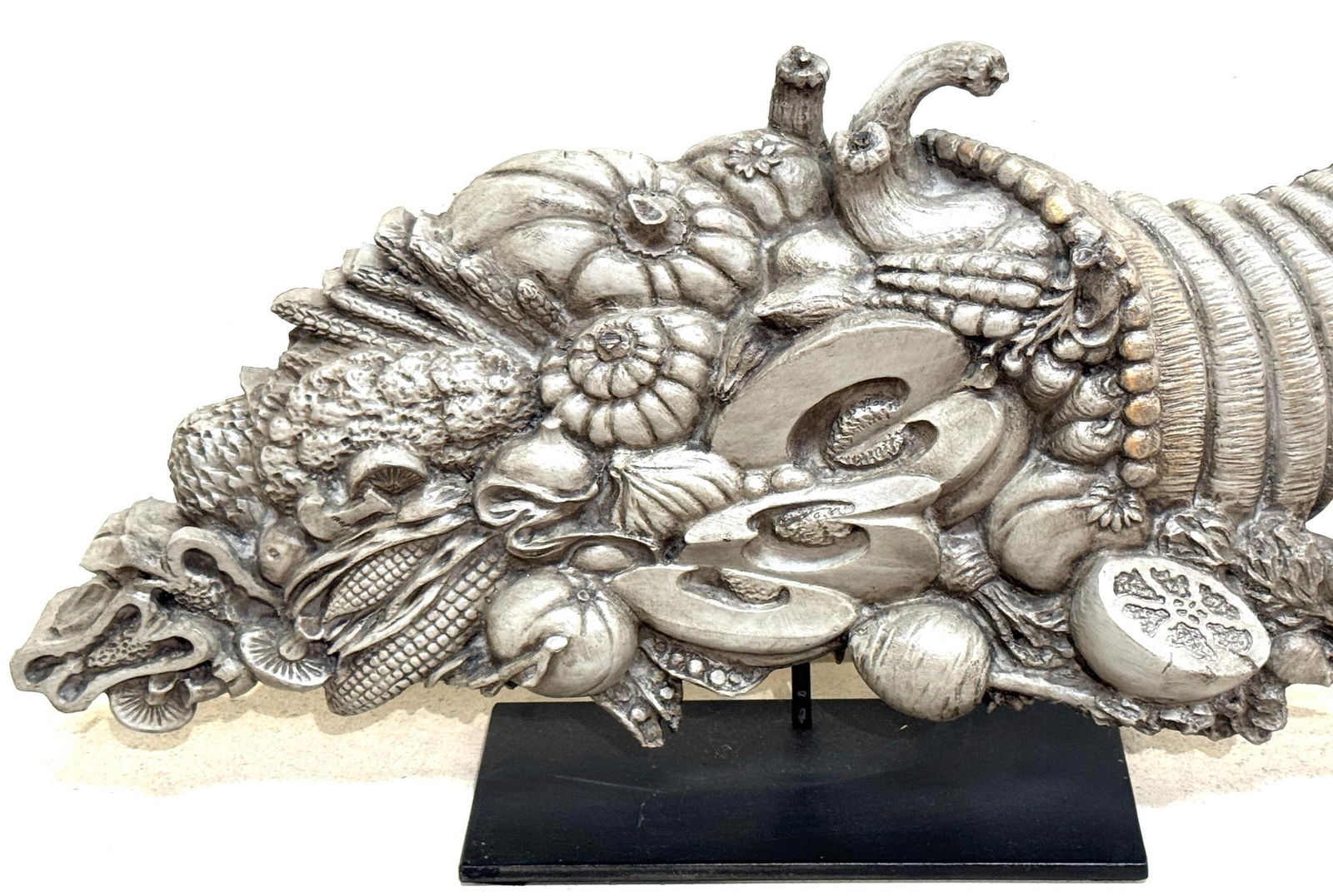 Pair of Continental Carved and Polychromed Wooden Cornucopias, 19th Century - 7