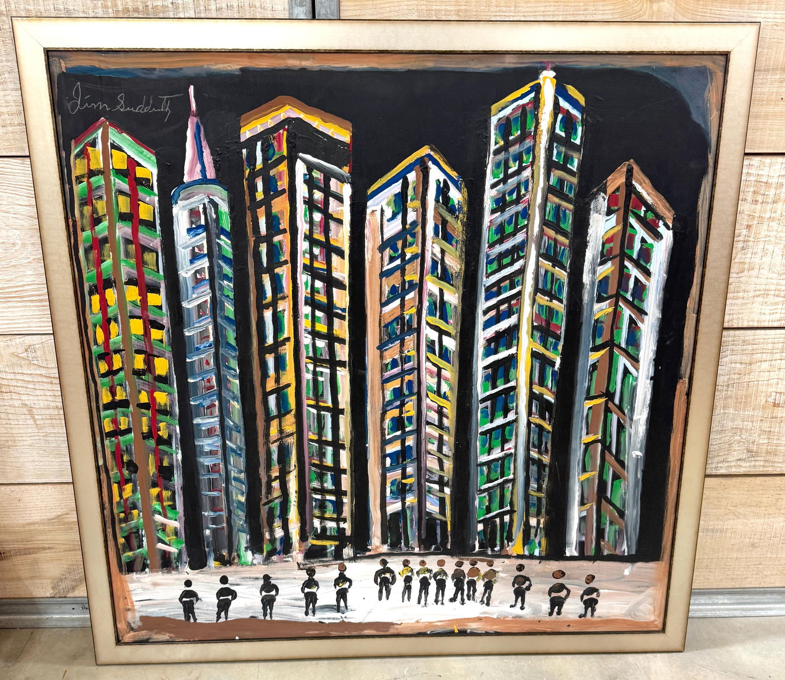 Jimmy Lee Sudduth, (1910–2007) "Untitled (Evening Cityscape, New Orleans)" - 5