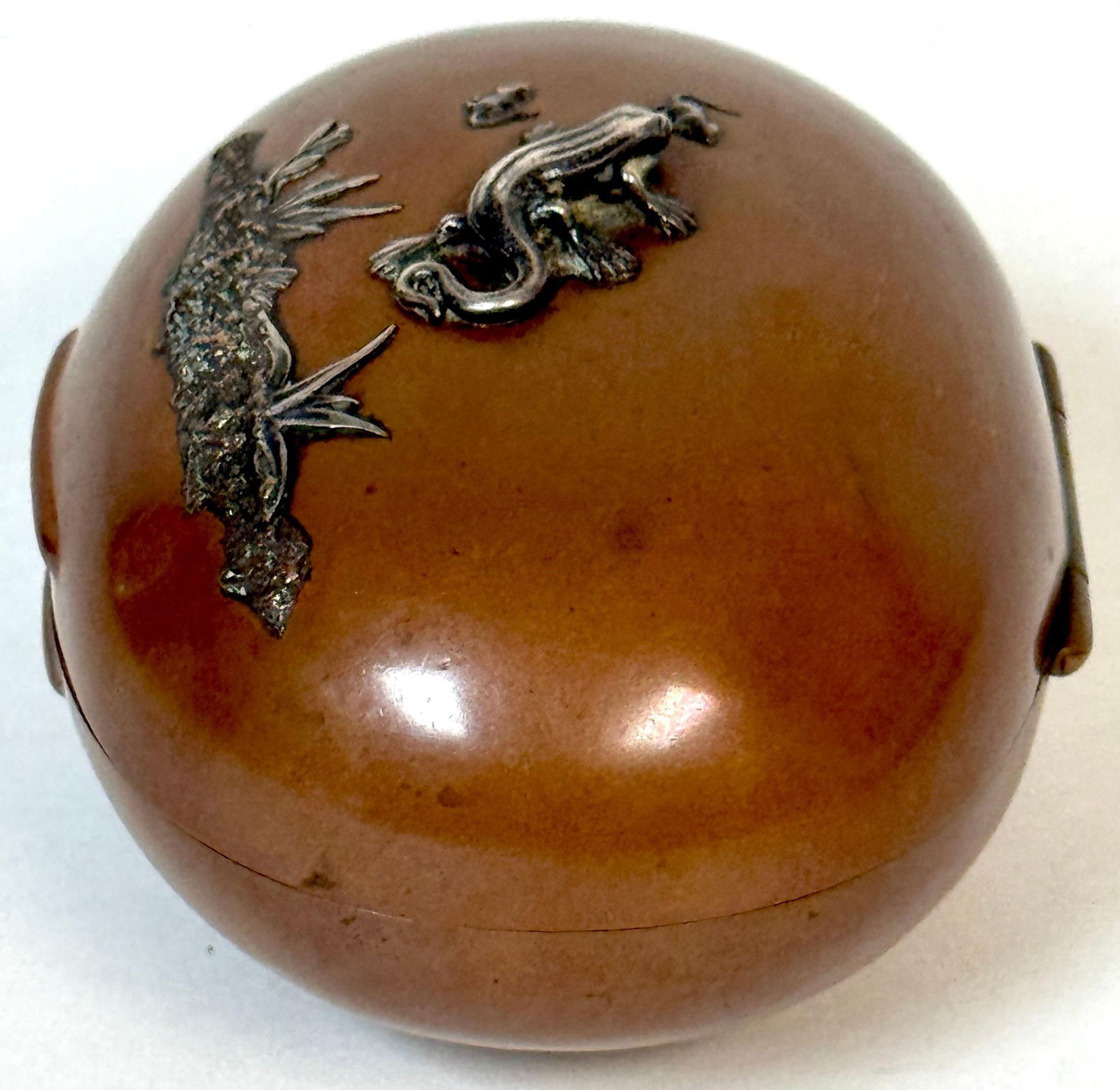 Gorham Aesthetic Movement Sterling Mixed-Metal Box with Lizard and Mice, 1883 - 16