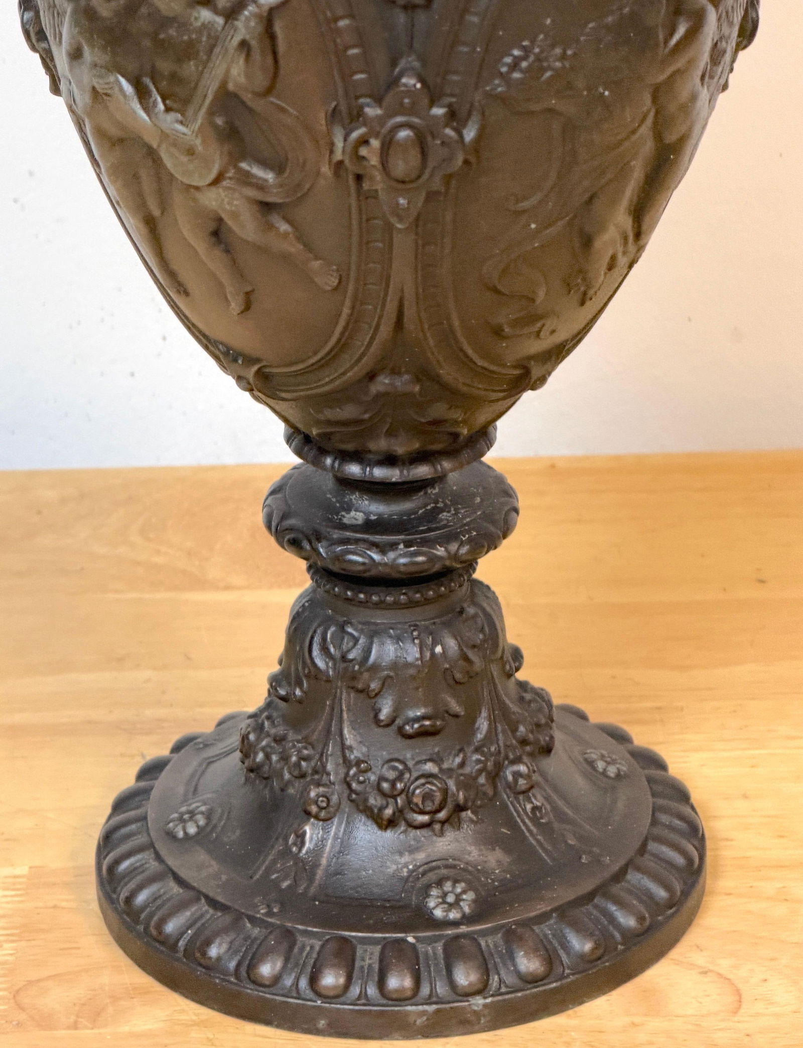 19th Century French Clodion-Style Bronzed Zinc Ewer with Bacchic Caryatid Handle - 14