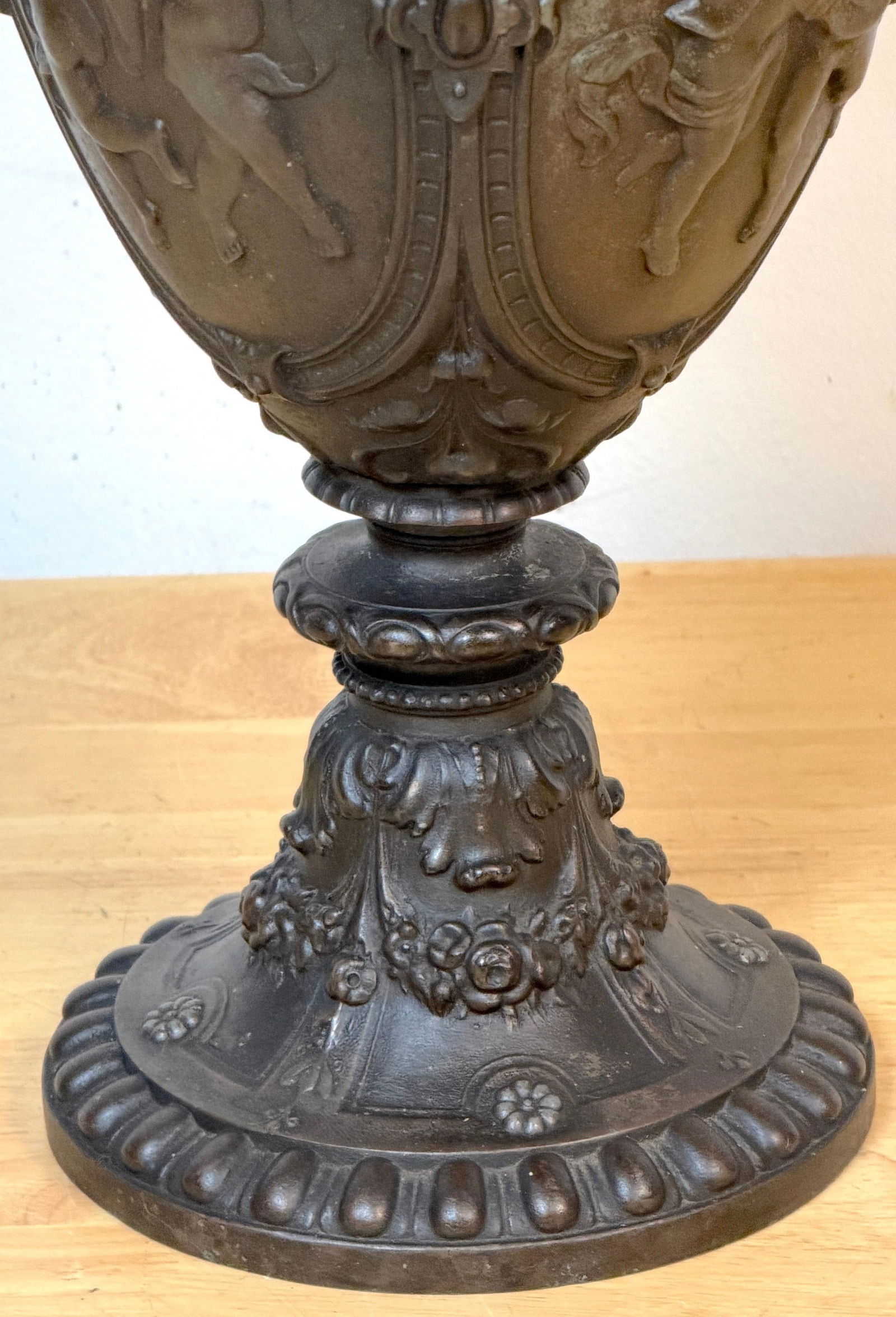 19th Century French Clodion-Style Bronzed Zinc Ewer with Bacchic Caryatid Handle - 18