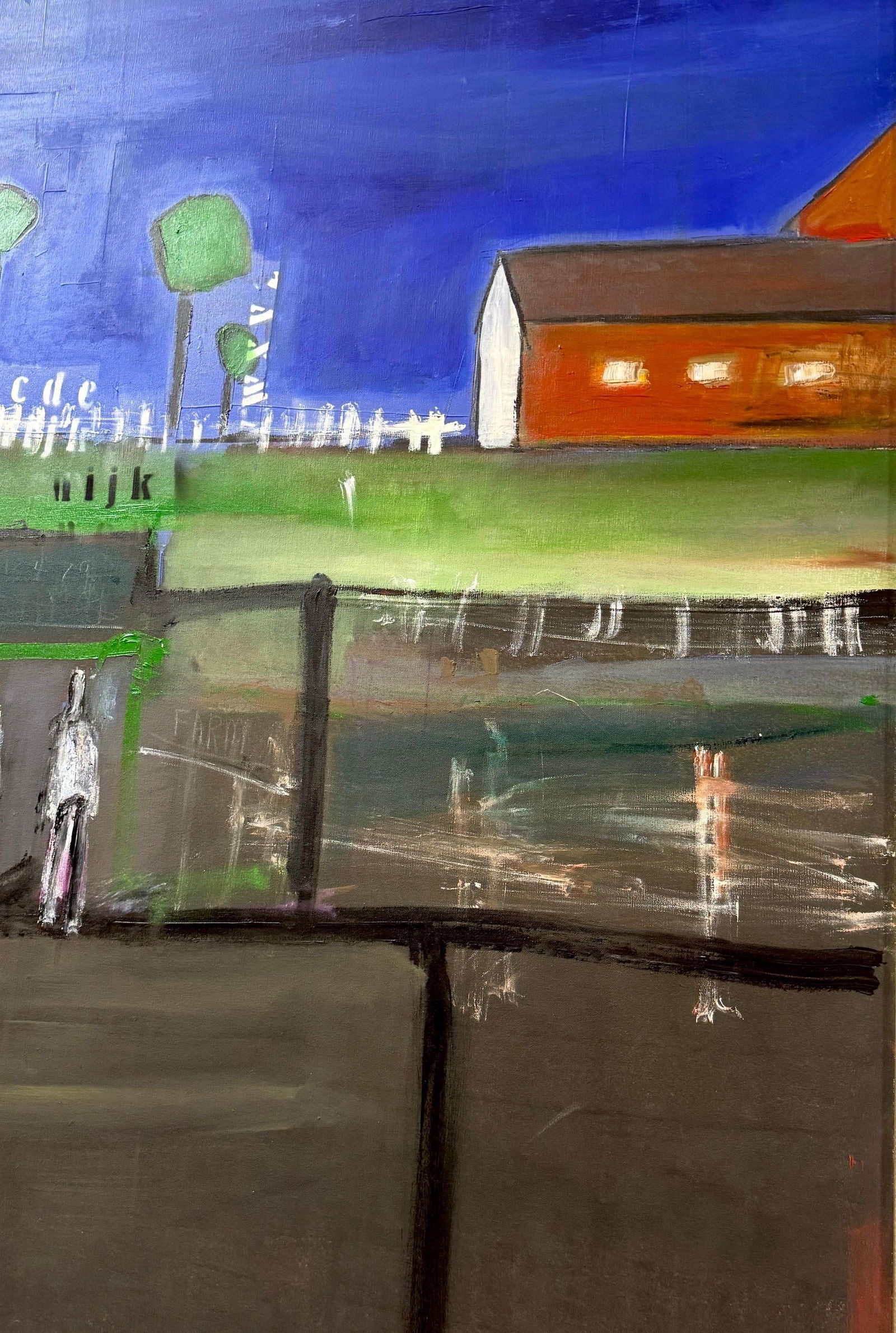 William DeBilzan (American, b. 1956) "Evening Cityscape" Monumental Mixed-Media - 14