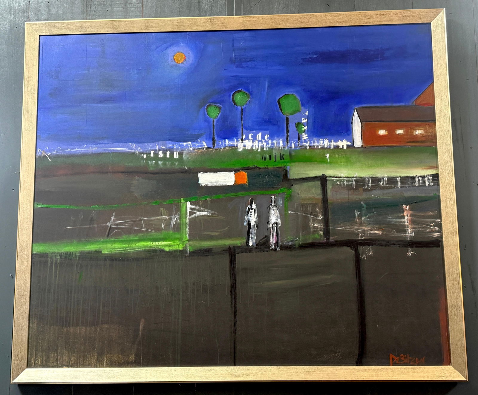 William DeBilzan (American, b. 1956) "Evening Cityscape" Monumental Mixed-Media - 16