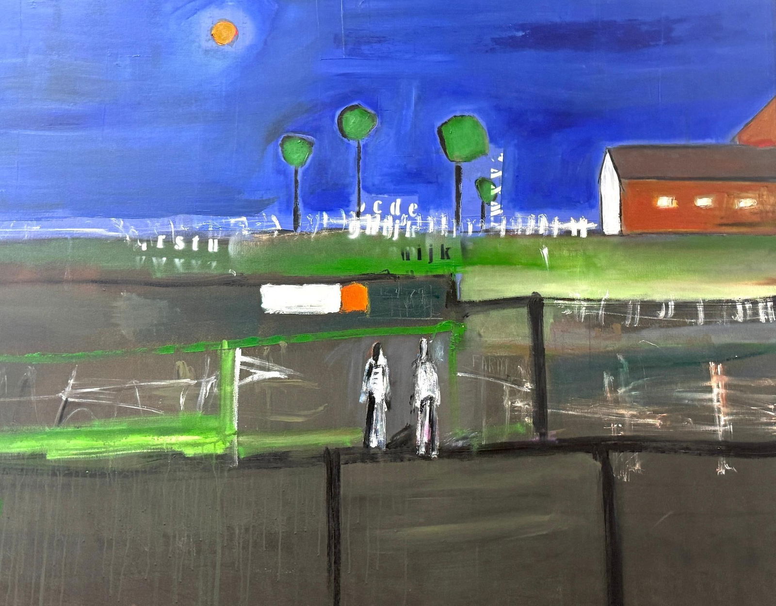 William DeBilzan (American, b. 1956) "Evening Cityscape" Monumental Mixed-Media - 17