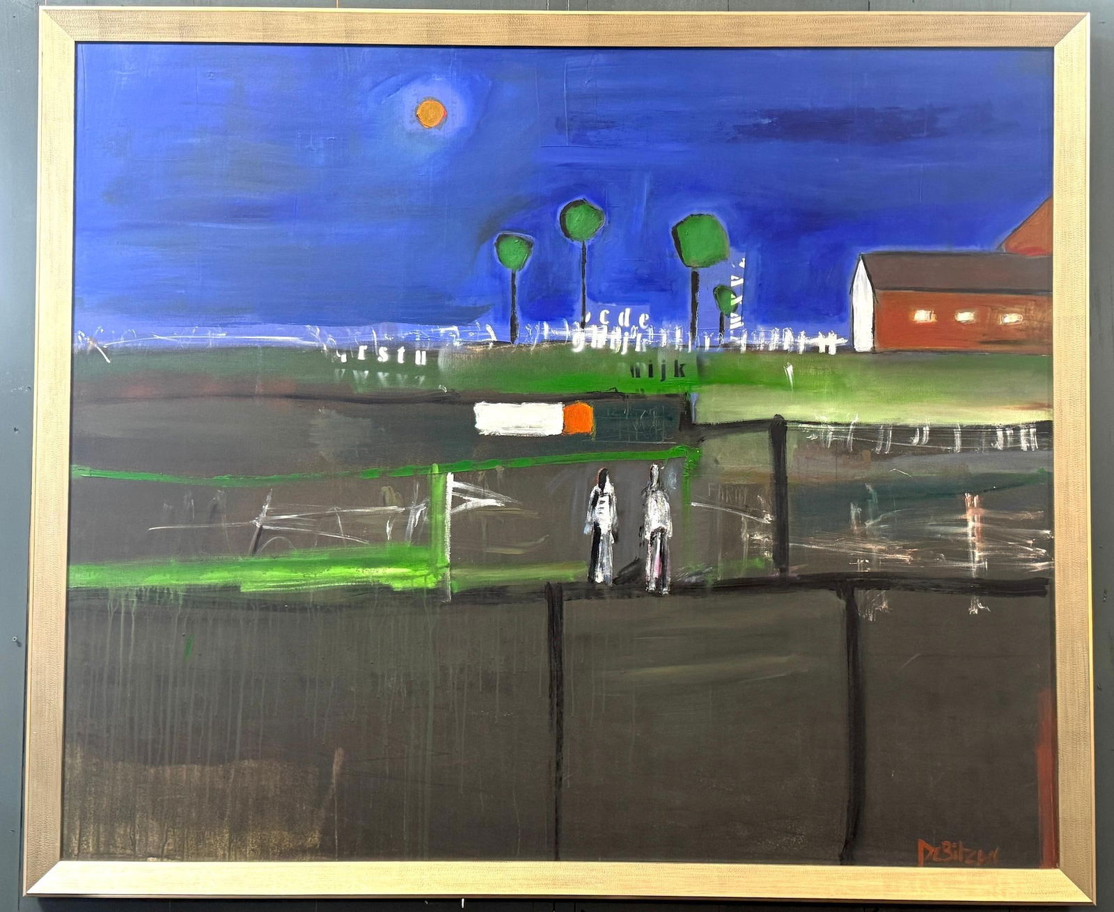 William DeBilzan (American, b. 1956) "Evening Cityscape" Monumental Mixed-Media - 3