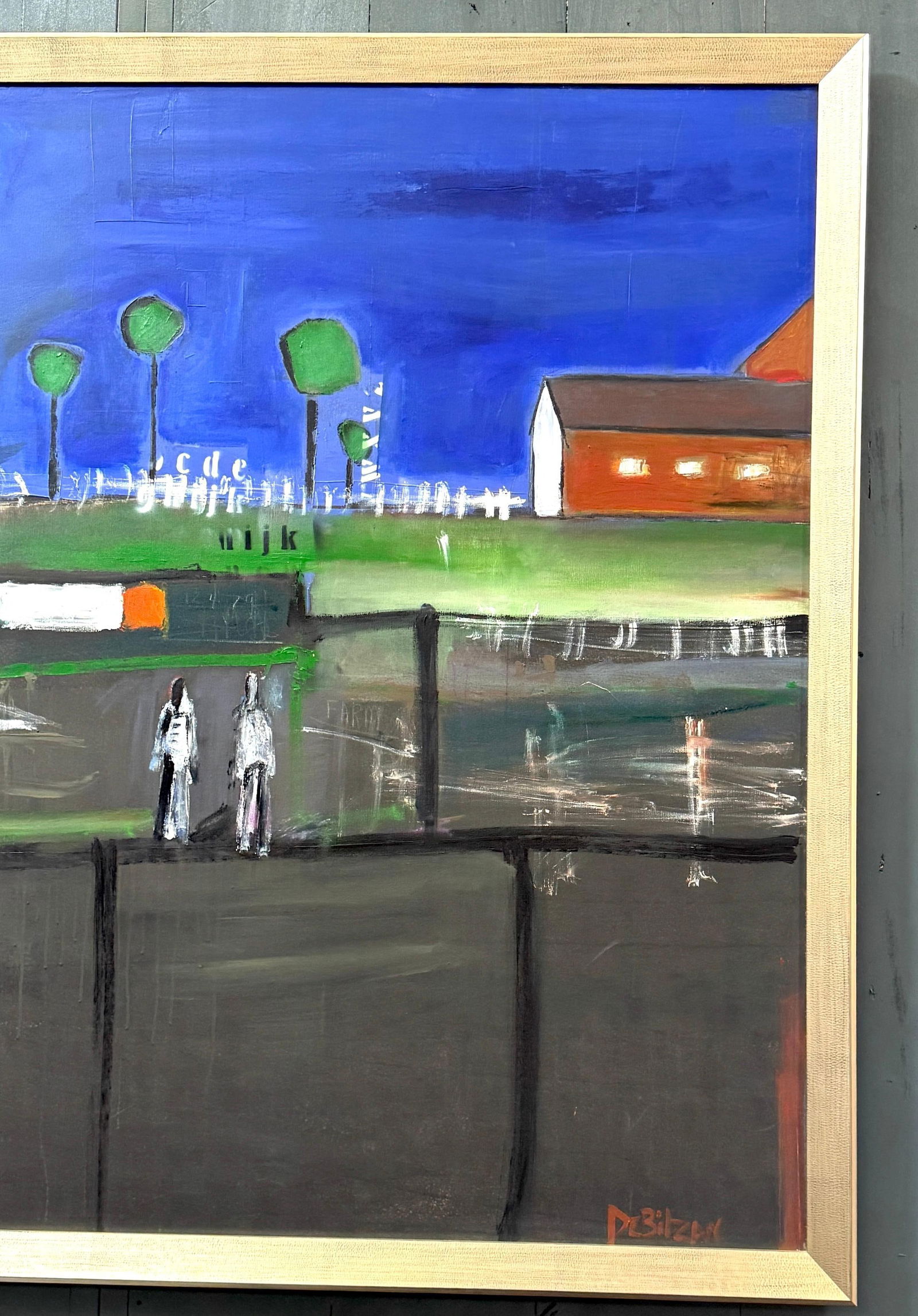 William DeBilzan (American, b. 1956) "Evening Cityscape" Monumental Mixed-Media - 8