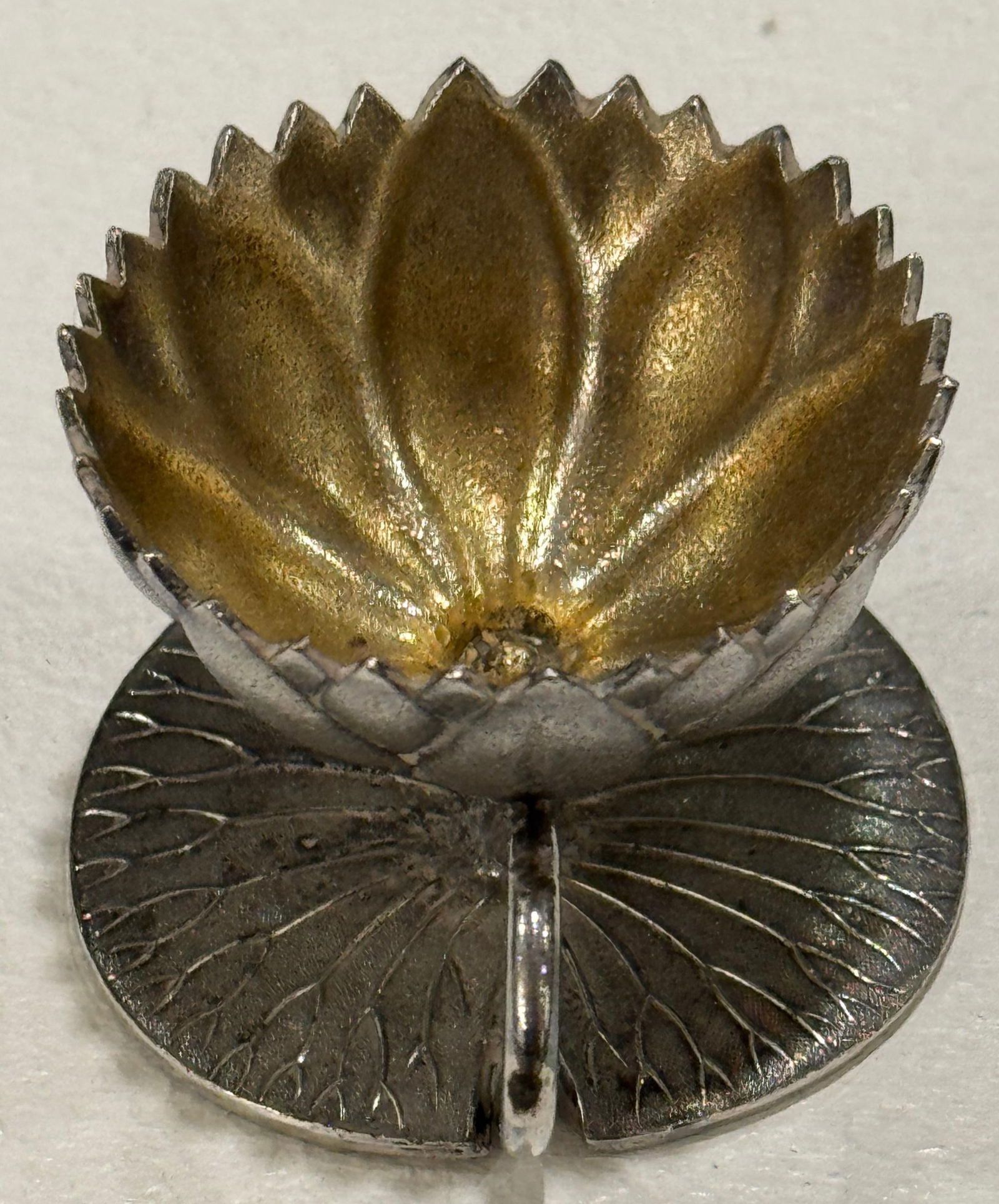 12 American Aesthetic Movement Meriden Silverplate & Goldwashed Lotus Open Salts - 18