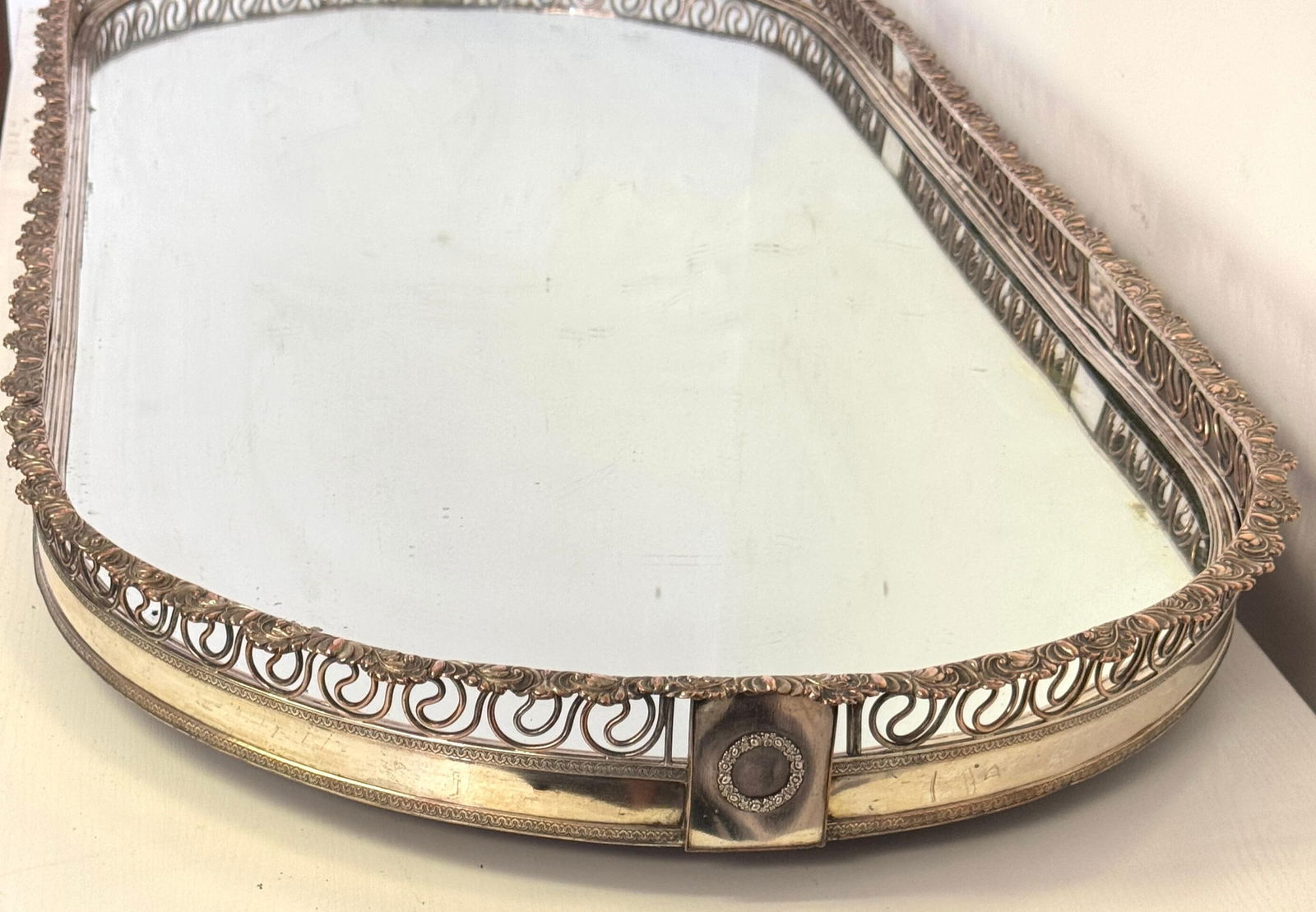 Large Sheffield Plate Mirrored Table Centerpiece / Plateau, Attributed Boulton - 3